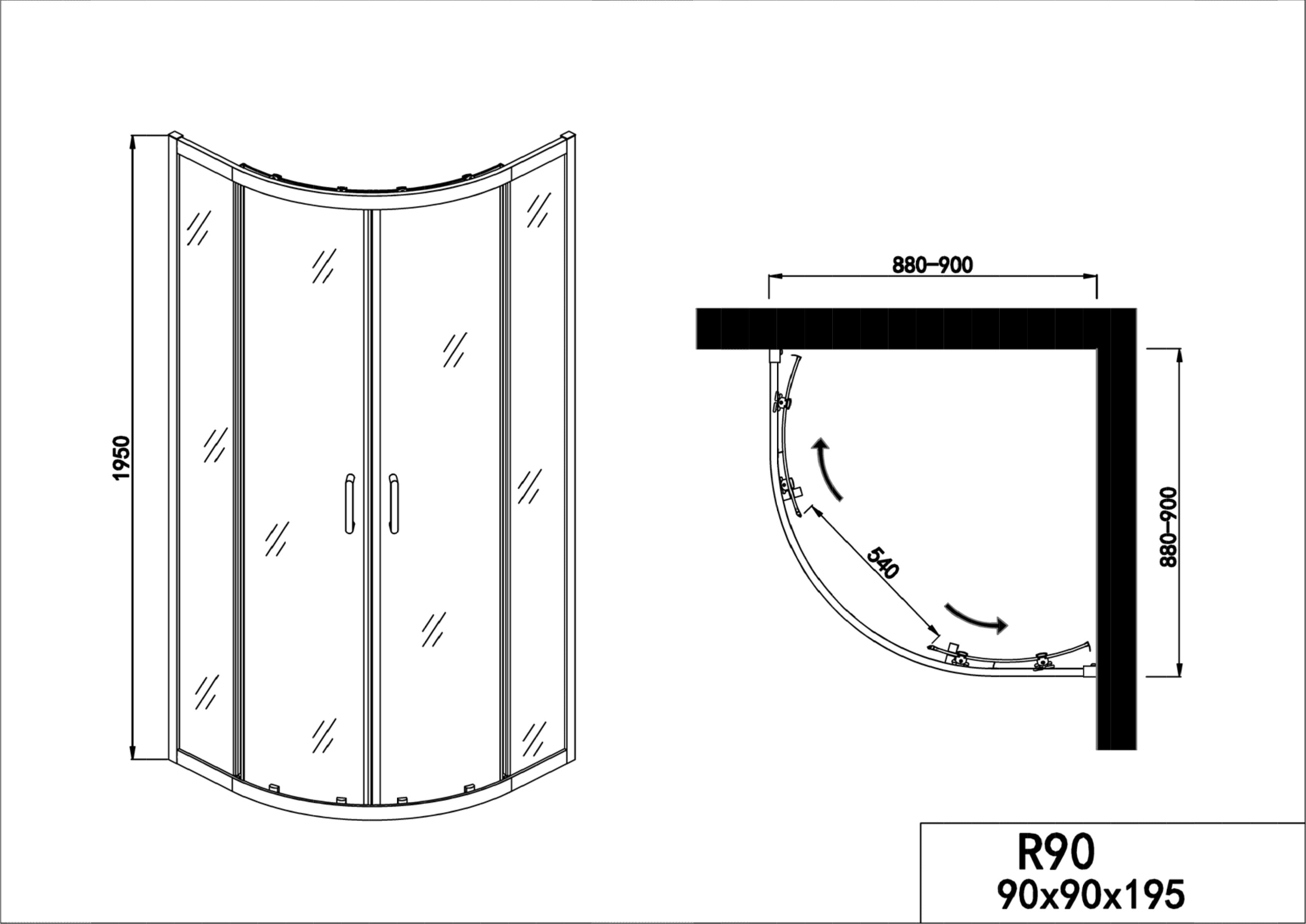 Elite Chrome Round Shower with Easy Clean | 2 different sizes