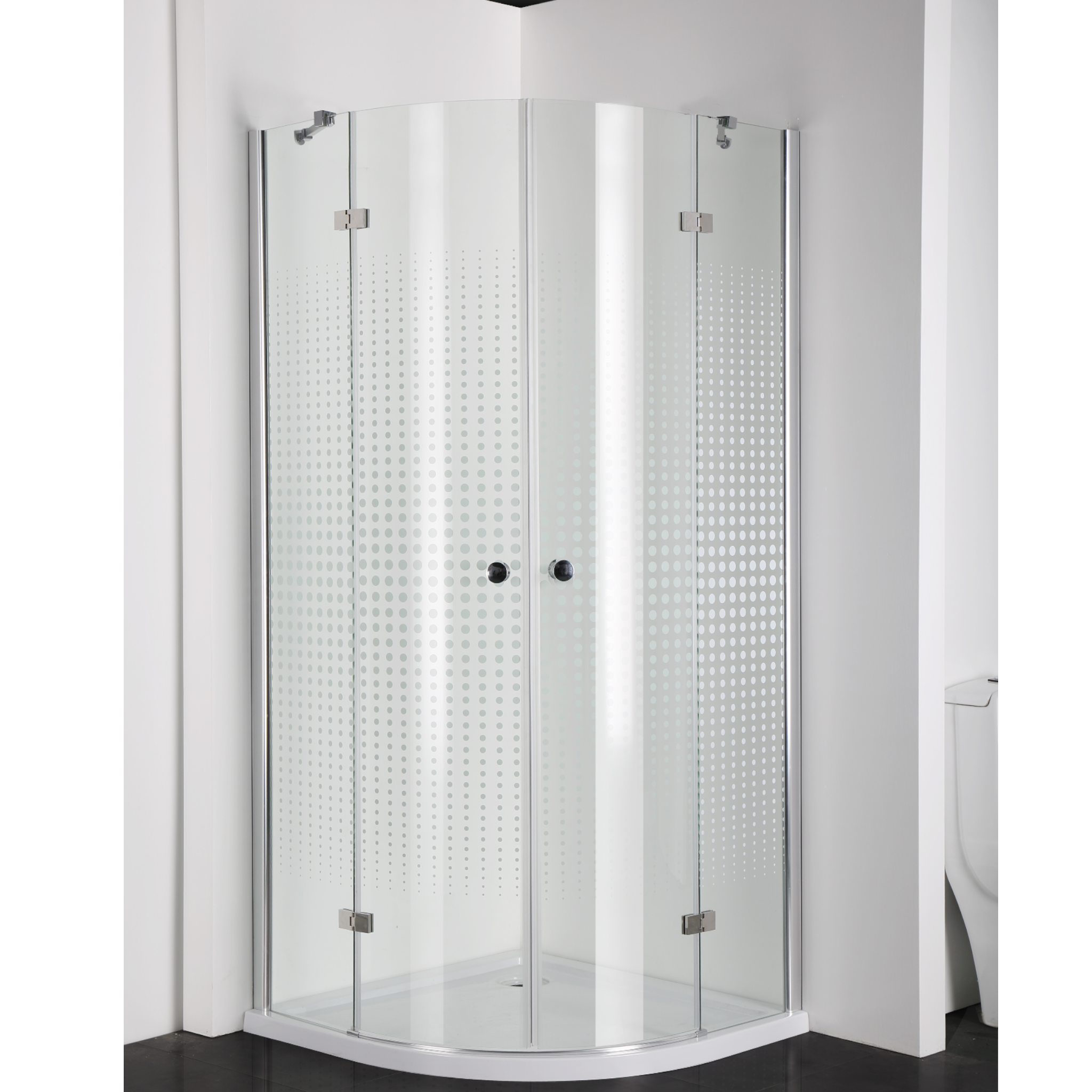 Pro-Line round shower cubicle with Easy Clean GEMMA