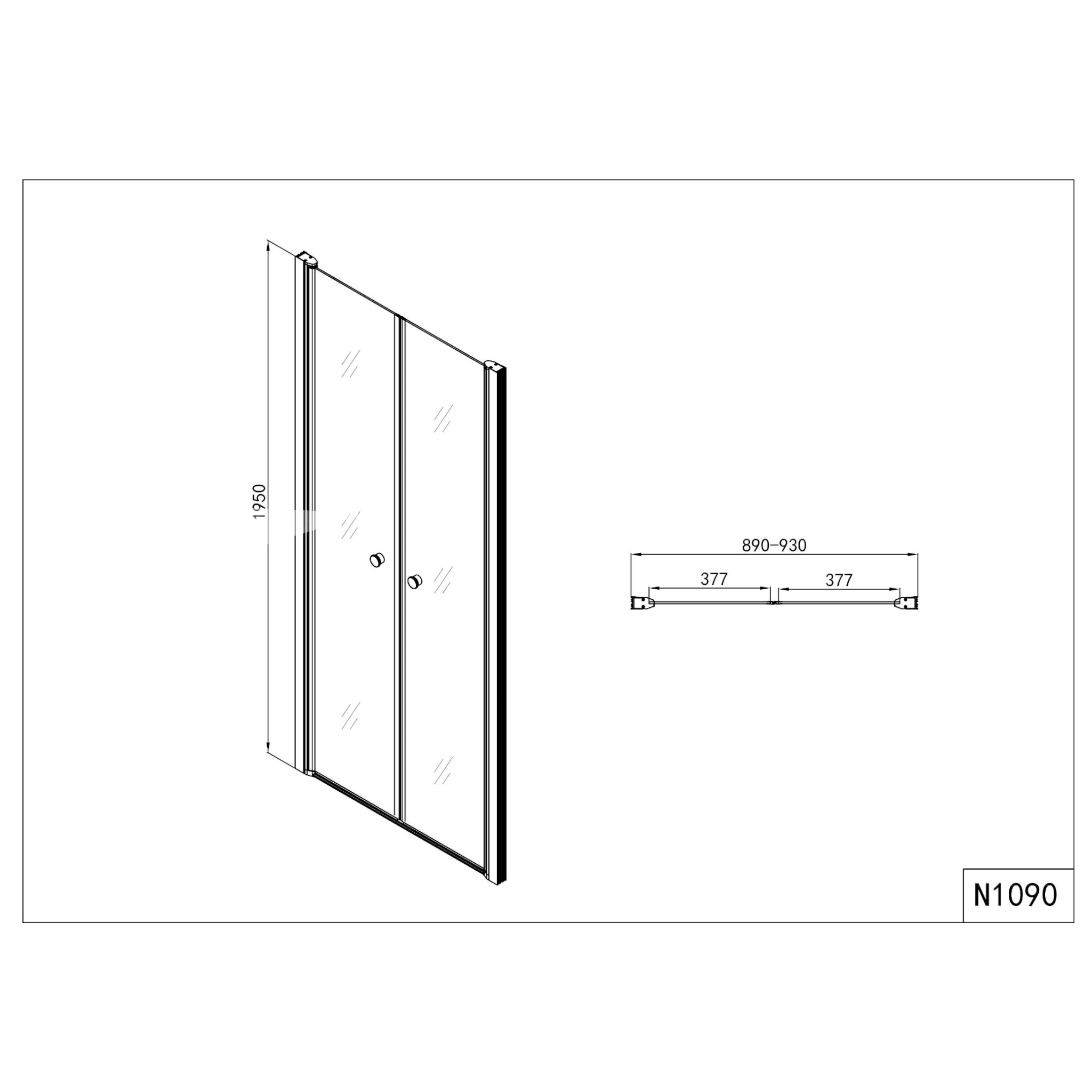 Puerta batiente doble ELEGANCE en 2 medidas diferentes