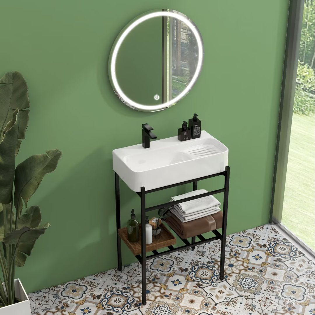 DELTA 60 washbasin console set with feet