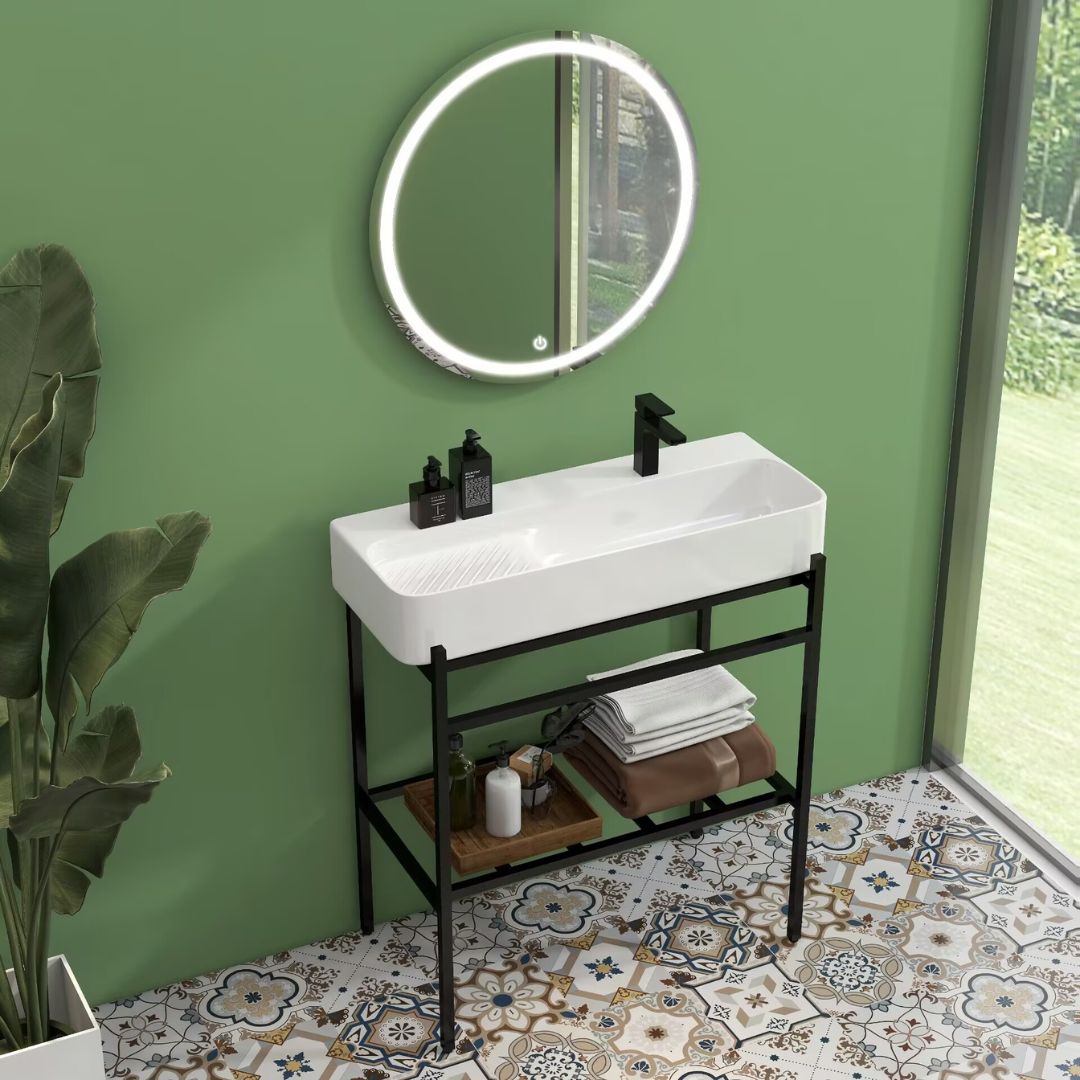 DELTA 80 washbasin console set with feet