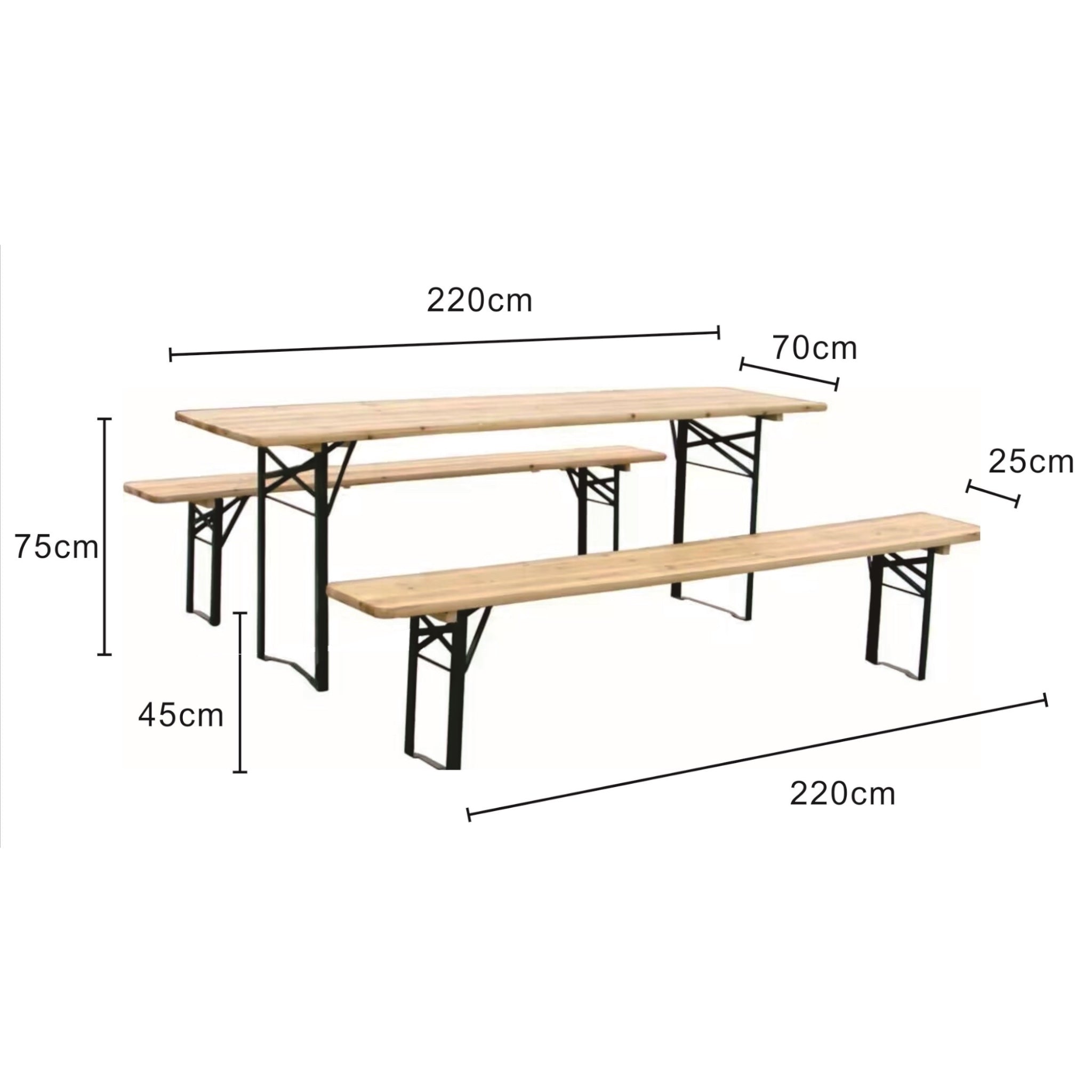 Bierzeltgarnitur Set 3-teilig