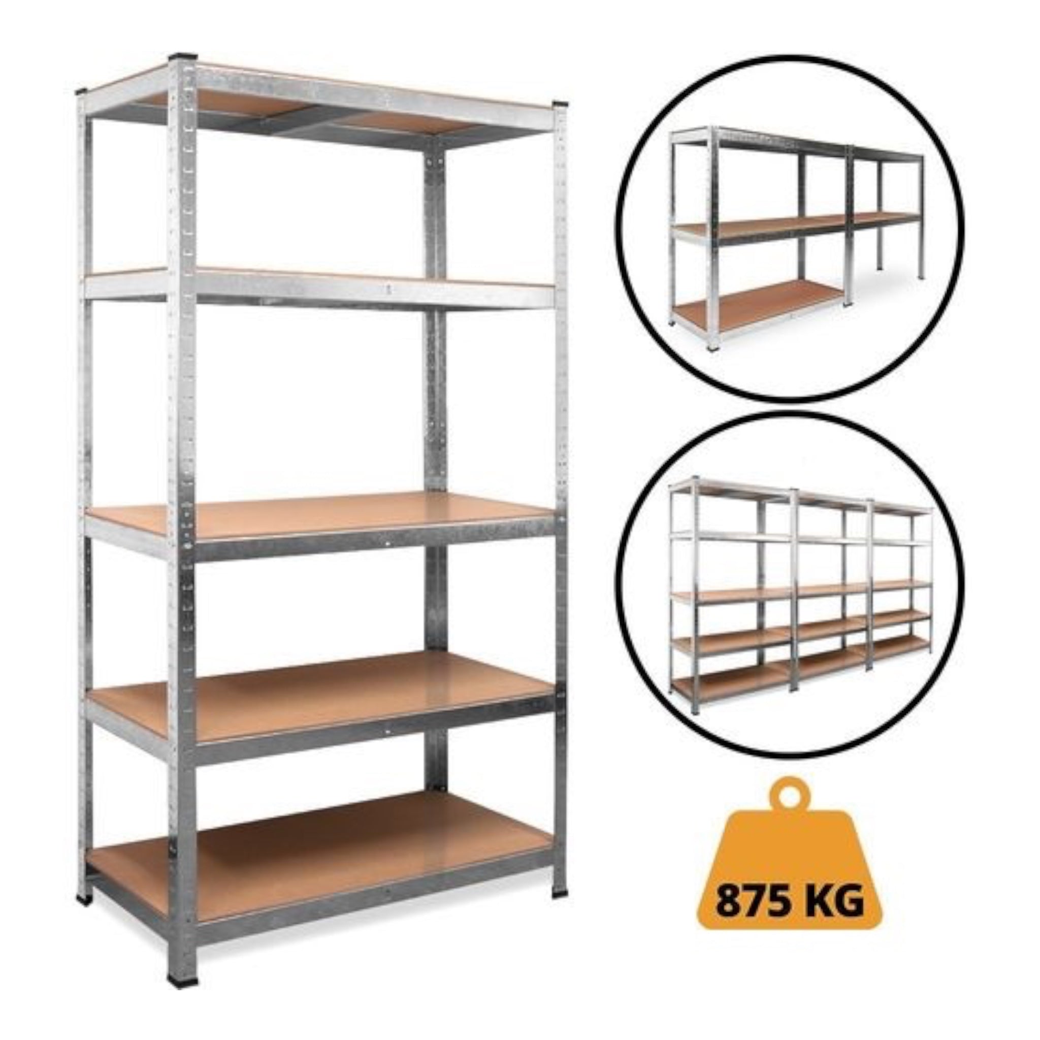 Estante de zinc resistente 90x40x180 cm