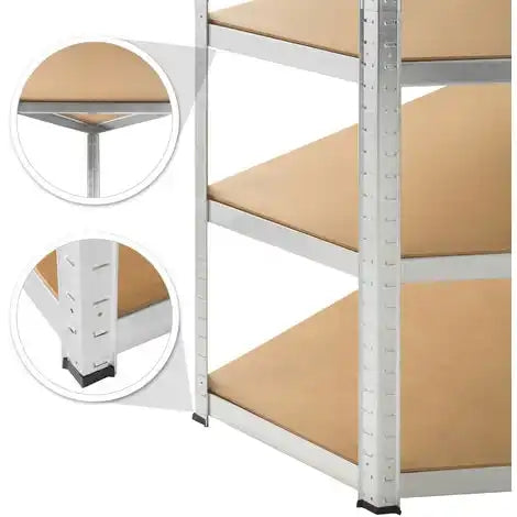 Estante esquinero resistente zinc 77x77x40x40x42x180 cm