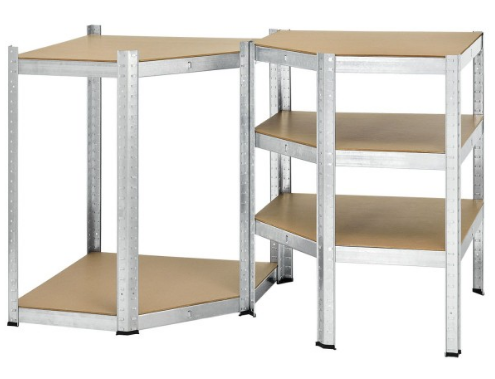 Estante esquinero resistente zinc 77x77x40x40x42x180 cm