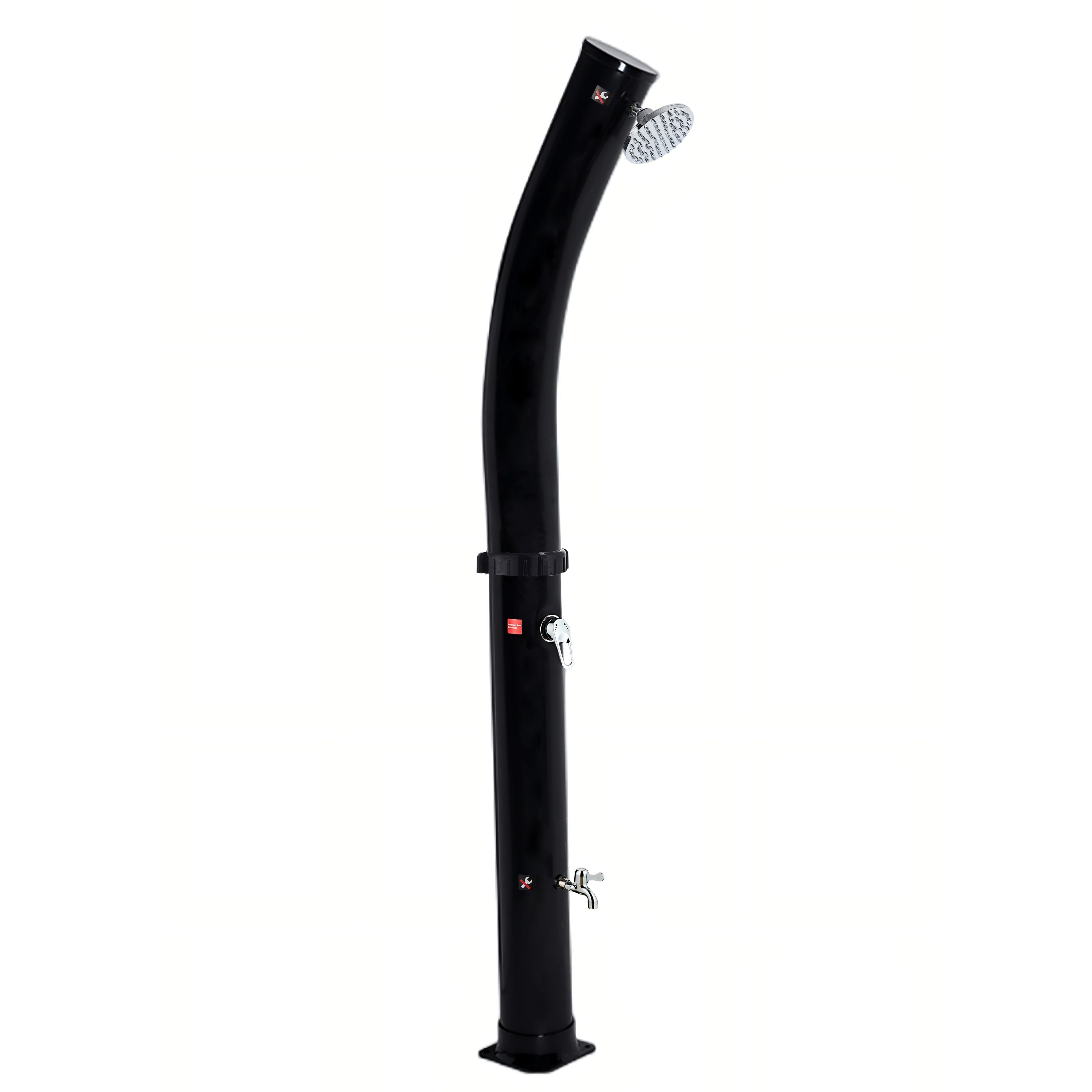 Curved 38L Outdoor Solar Shower – Black