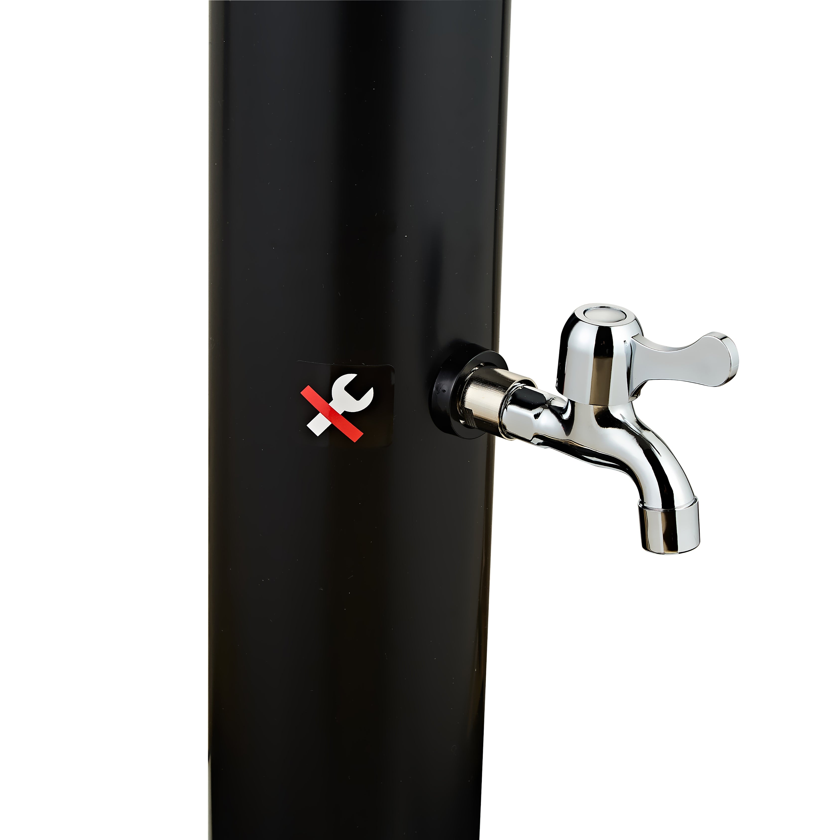 20L Outdoor Solar Shower with Foot Wash Function – Black, Curved Design