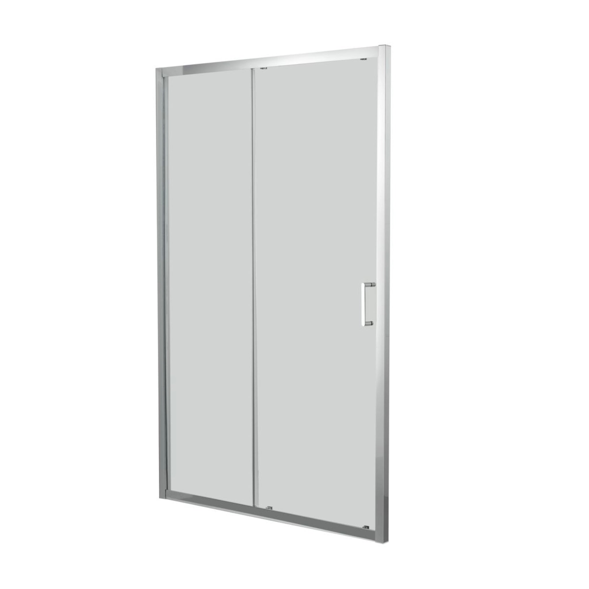 Puerta corredera Elite cromada de 6mm con cierre suave en 2 medidas diferentes