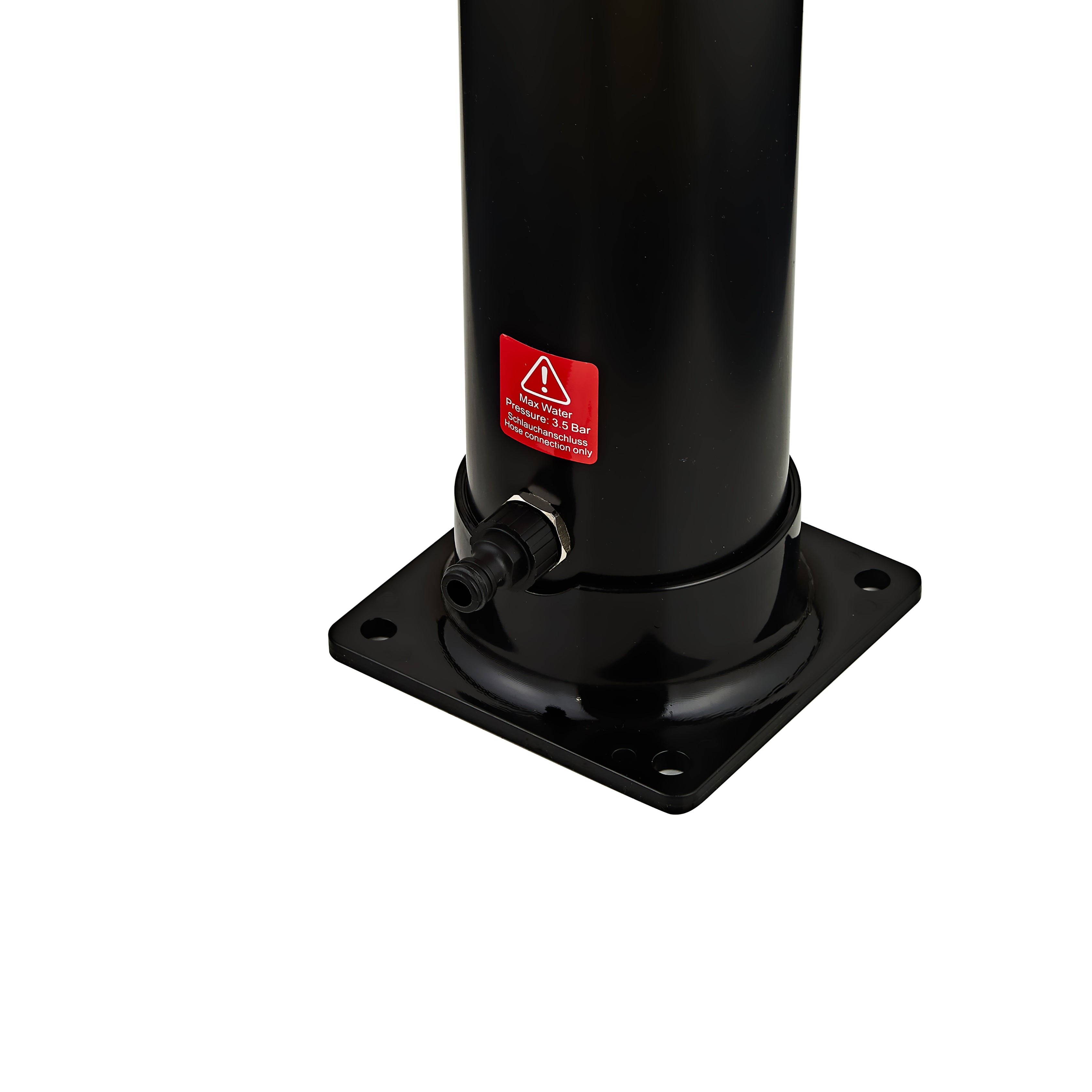 20L Outdoor Solar Shower with Foot Wash Function – Black, Curved Design