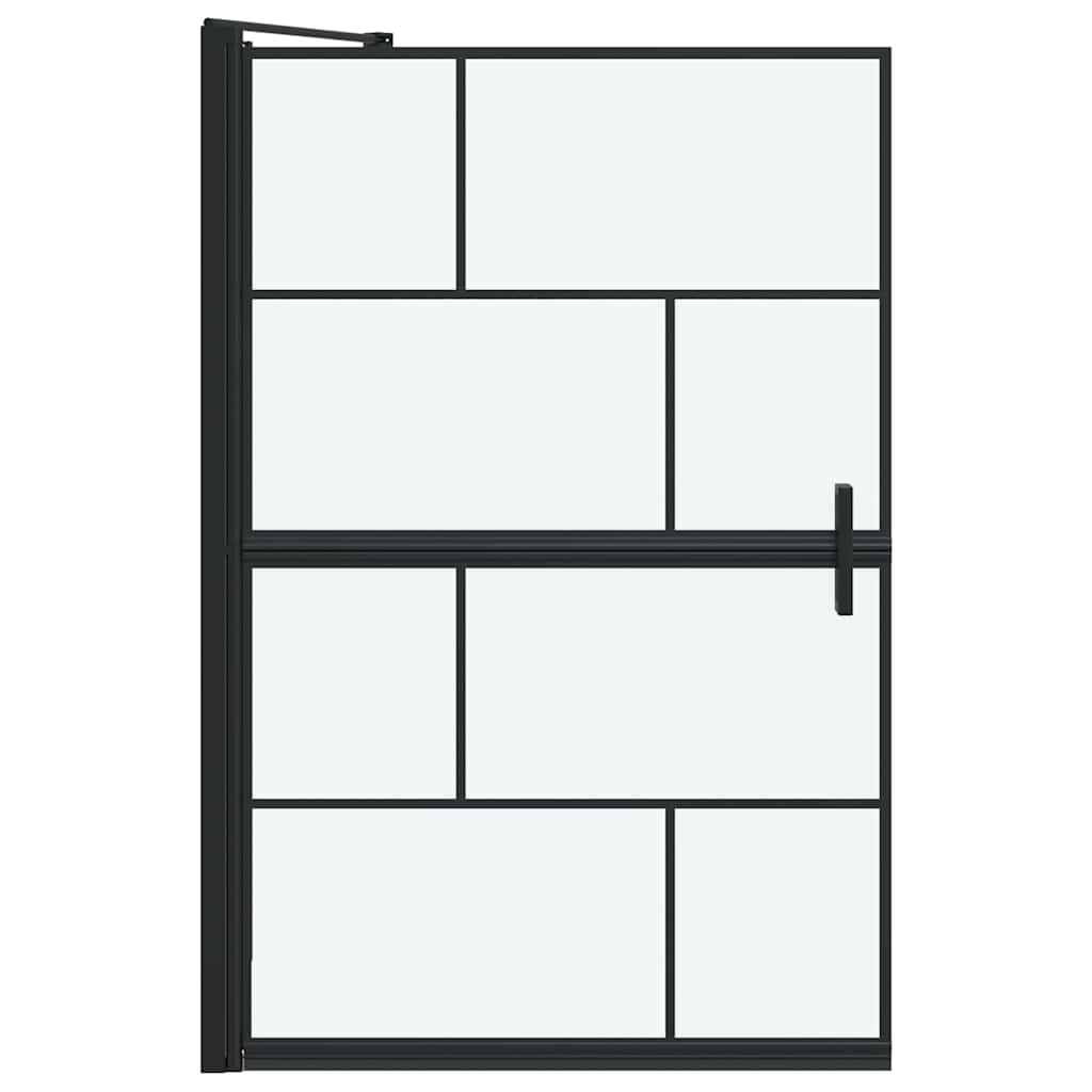 Bad-Duschschirm Schwarz und Transparent 80 x 67 x 129.5 cm