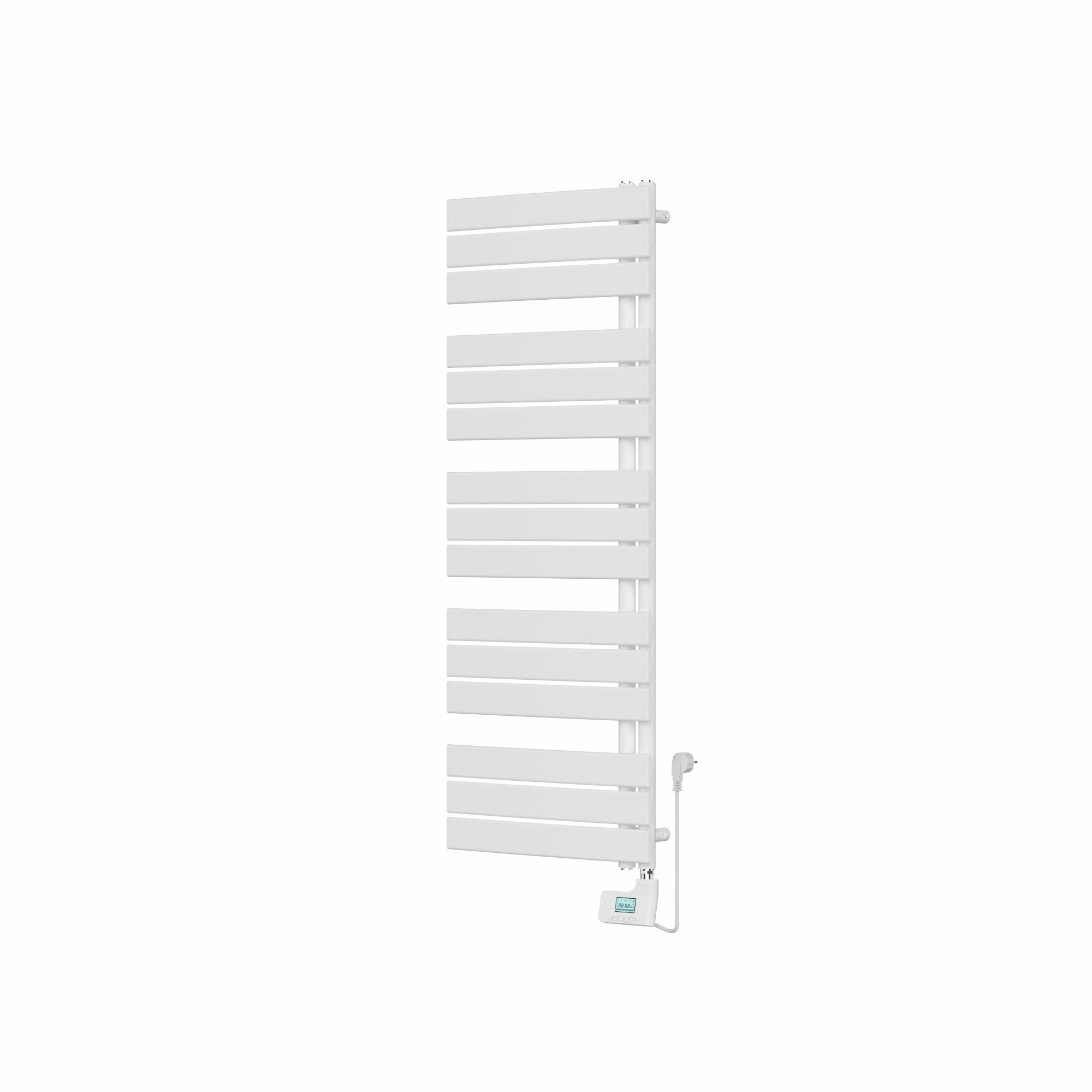 Radiador eléctrico de diseño E-Salzburg, blanco, curvo 138 x 55 cm