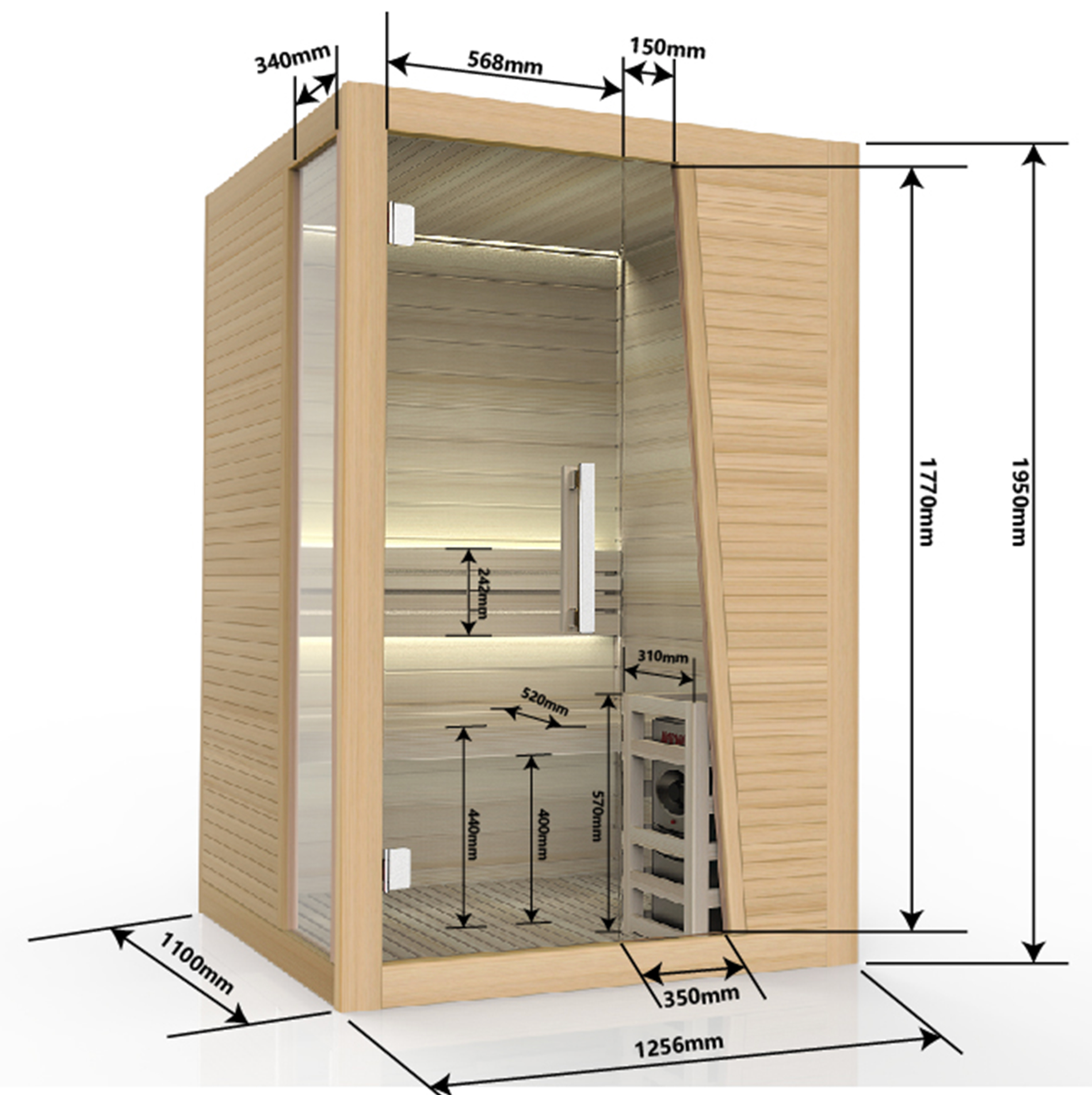 Finnish sauna TAMPERE for 2 people