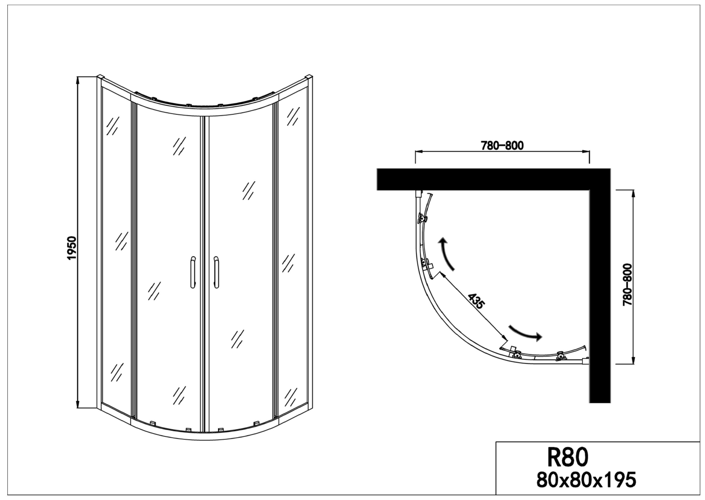 Elite Chrome Round Shower with Easy Clean | 2 different sizes
