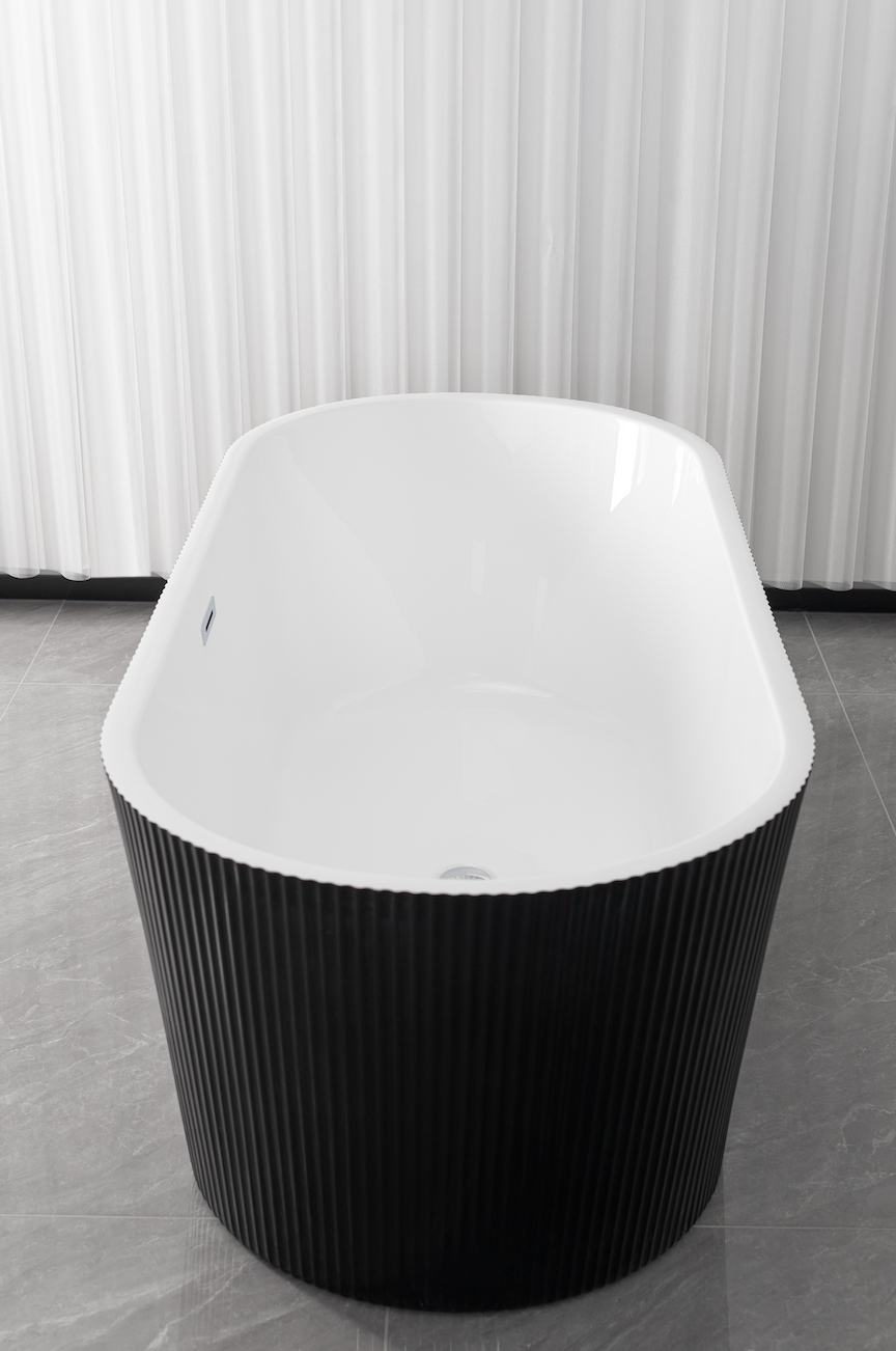 Bañera exenta RENO 170x75x58 cm negra