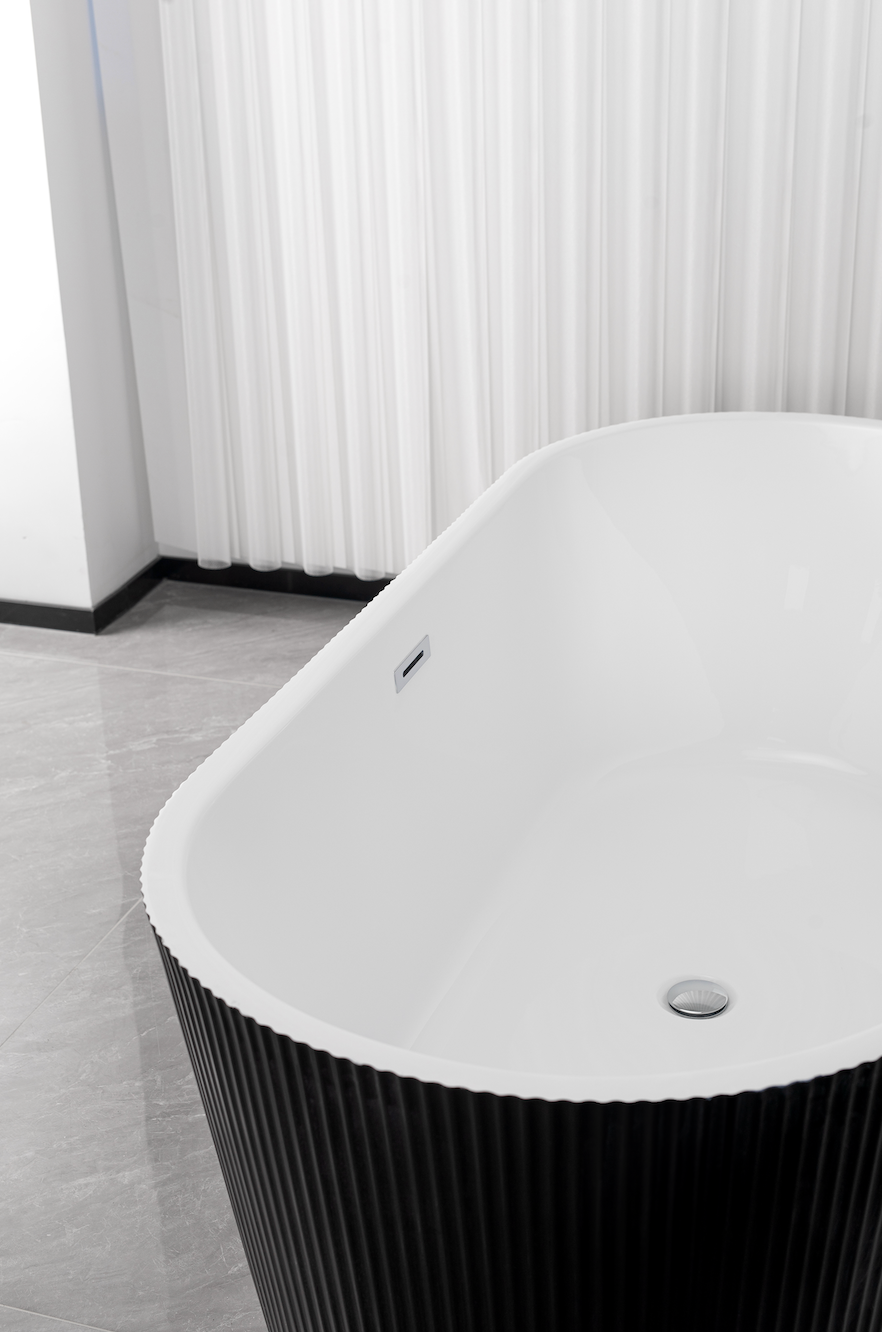 Bañera exenta RENO 170x75x58 cm negra