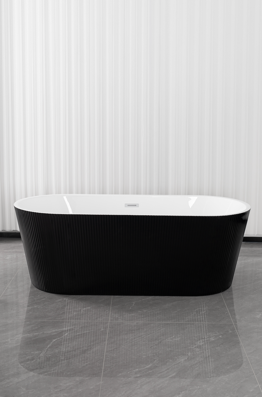 Bañera exenta RENO 170x75x58 cm negra
