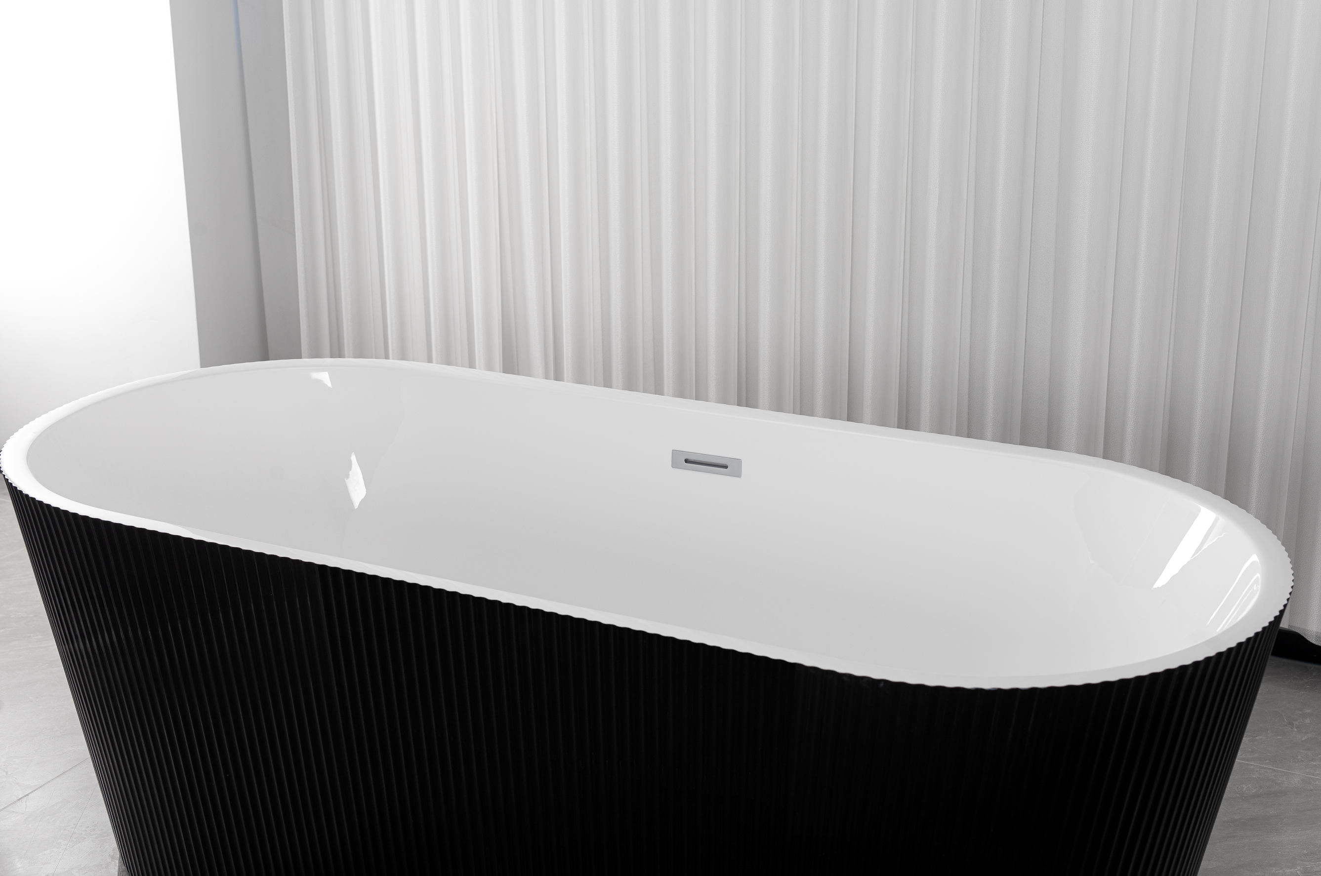 Bañera exenta RENO 170x75x58 cm negra