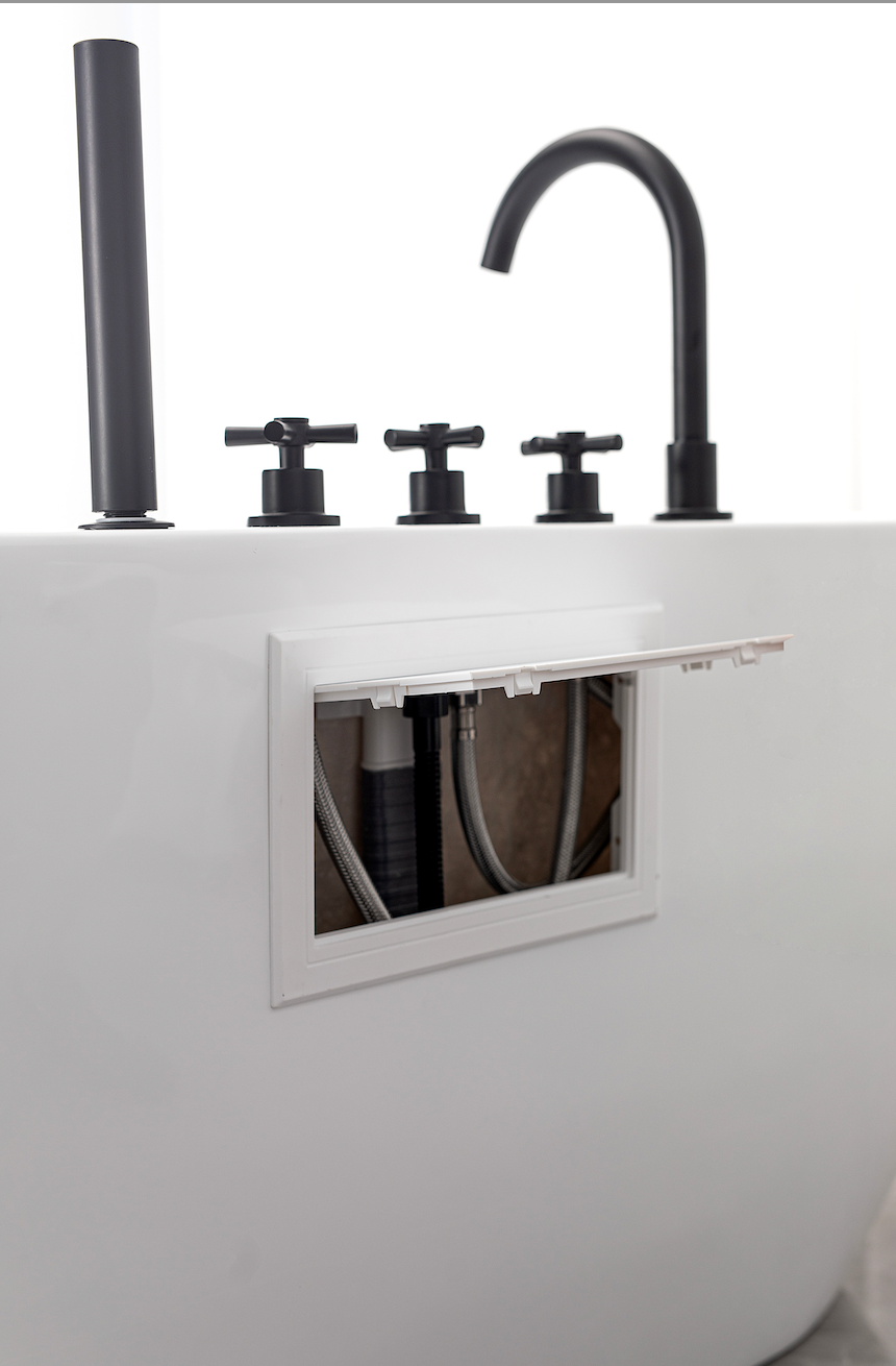 Bañera exenta ARUBA negro mate 170x75x58 cm