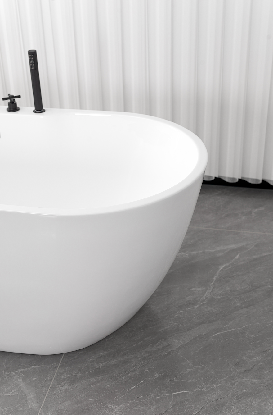Bañera exenta ARUBA negro mate 170x75x58 cm