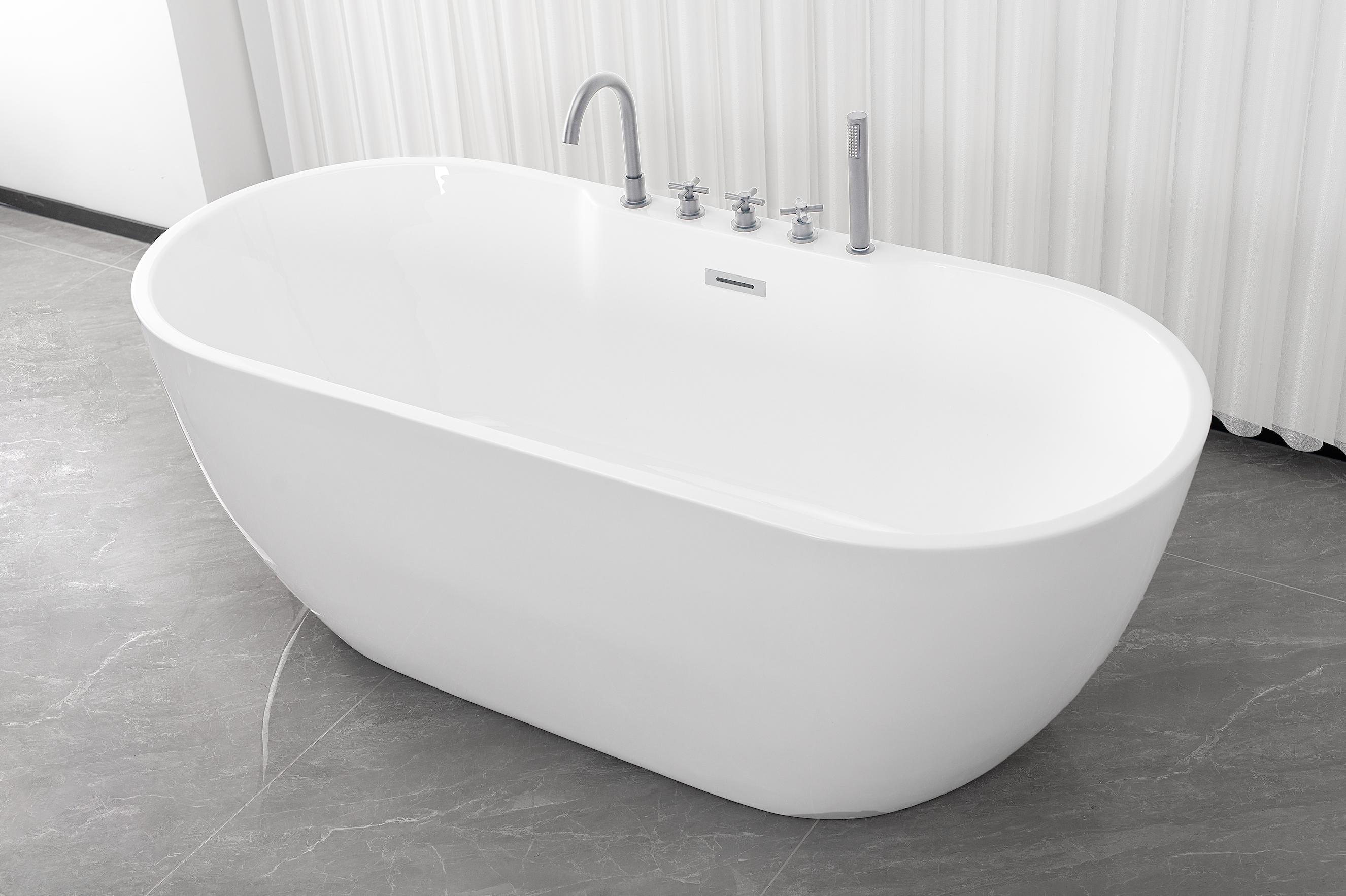 Bañera exenta ARUBA cromo 170x75x58 cm