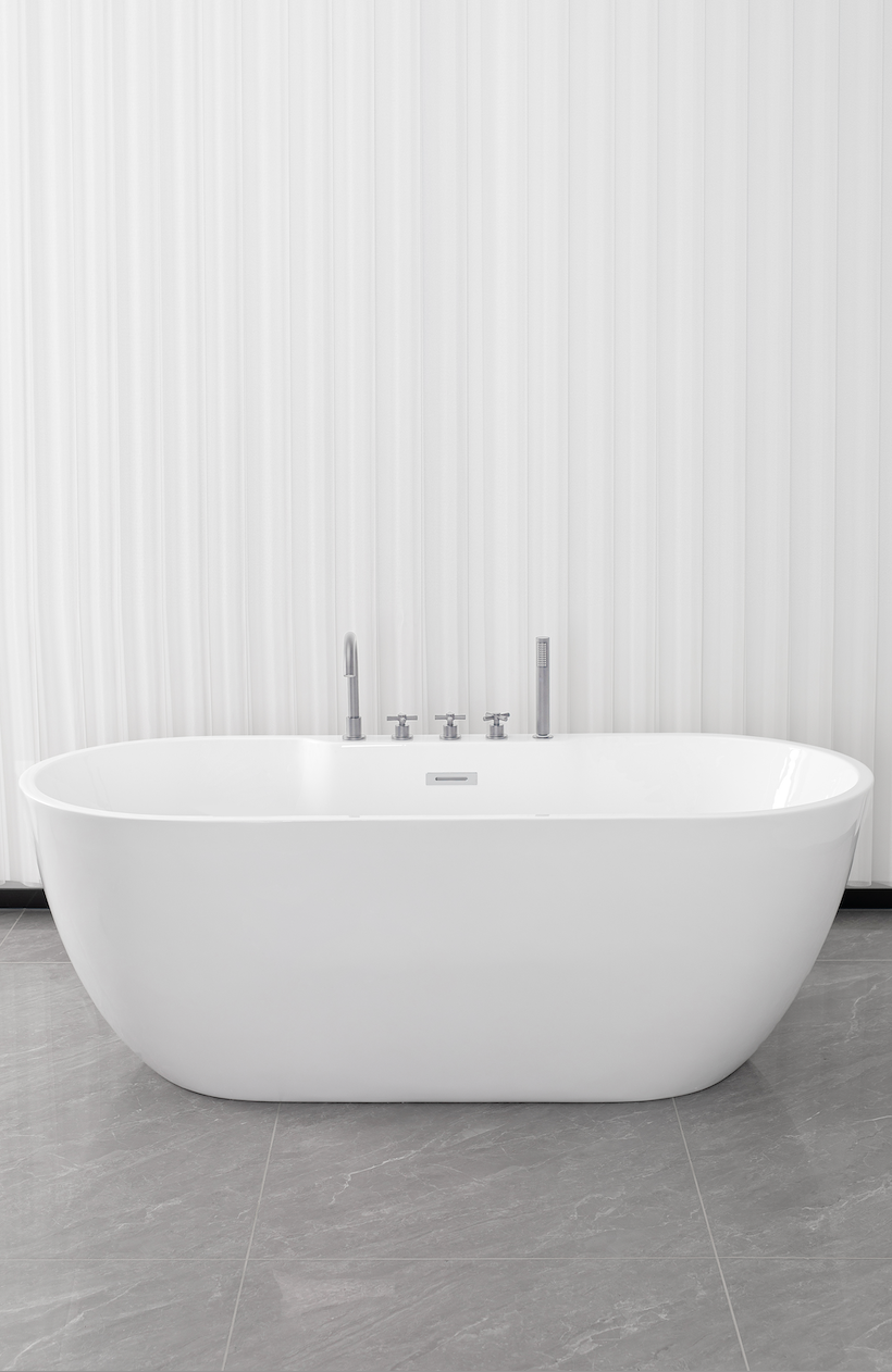 Bañera exenta ARUBA cromo 170x75x58 cm