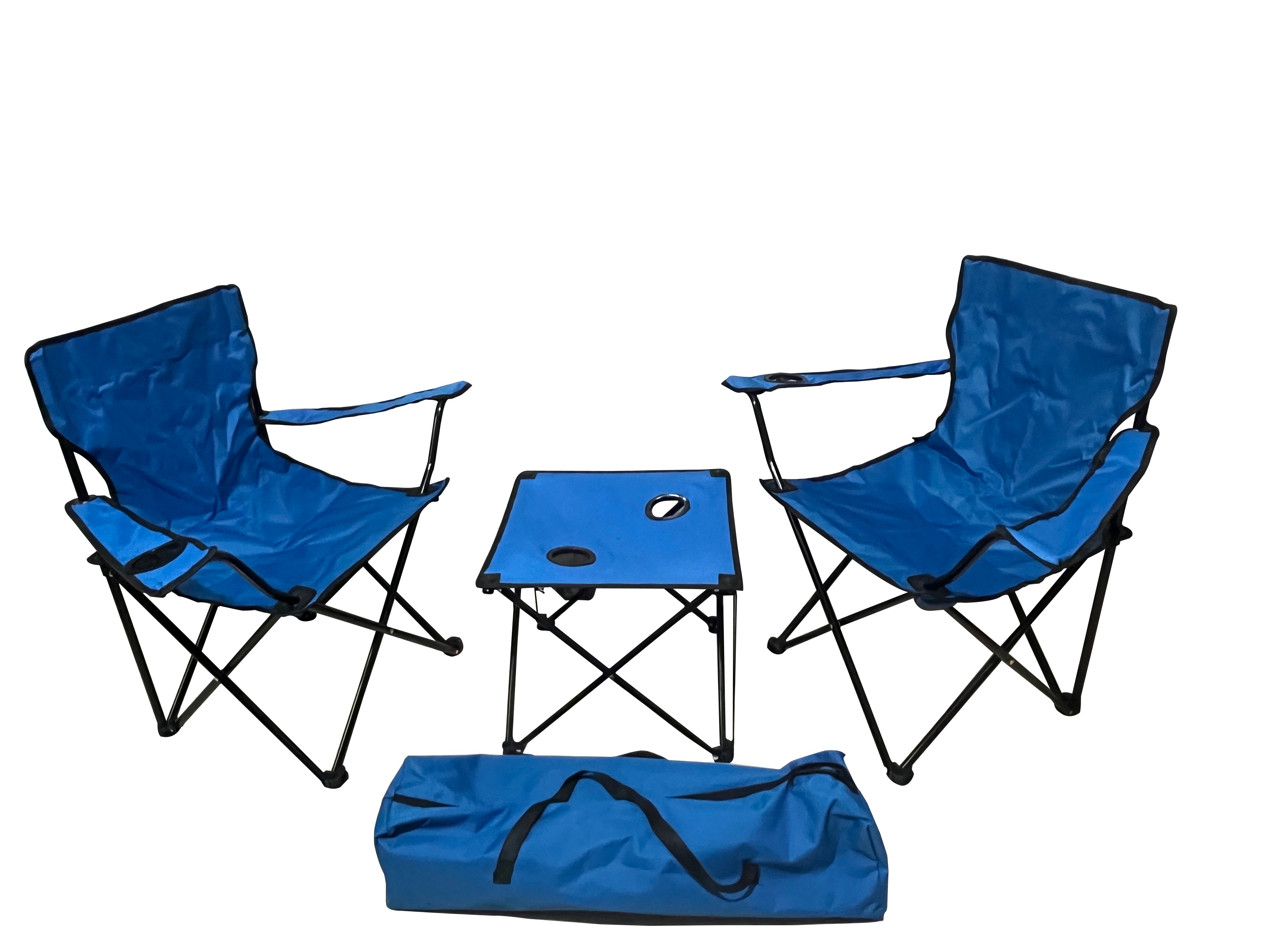 Conjunto de camping - 2 sillones, 1 mesa