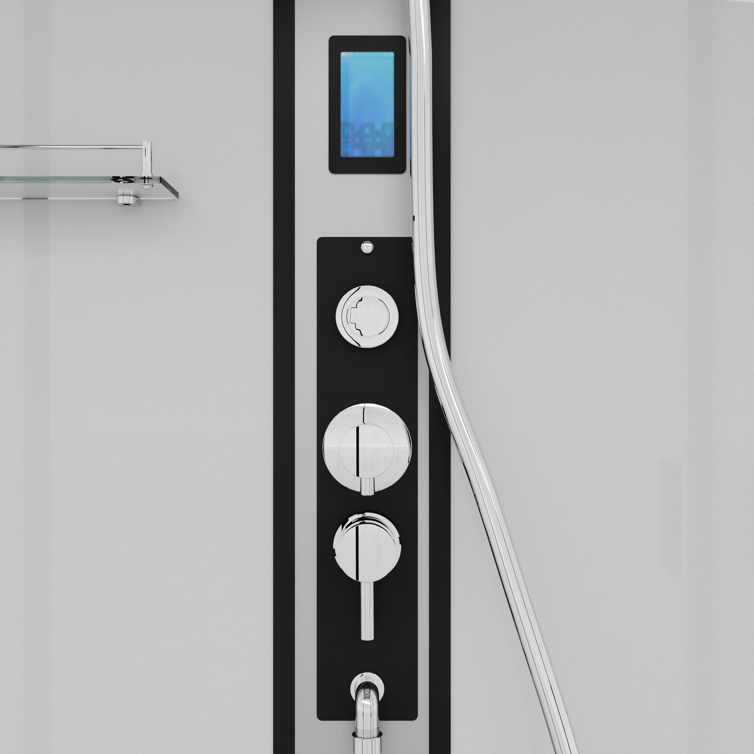 Komplettduschkabine NEW YORK BLACK - mit Schnellmontage 90 x 160 x 215 cm