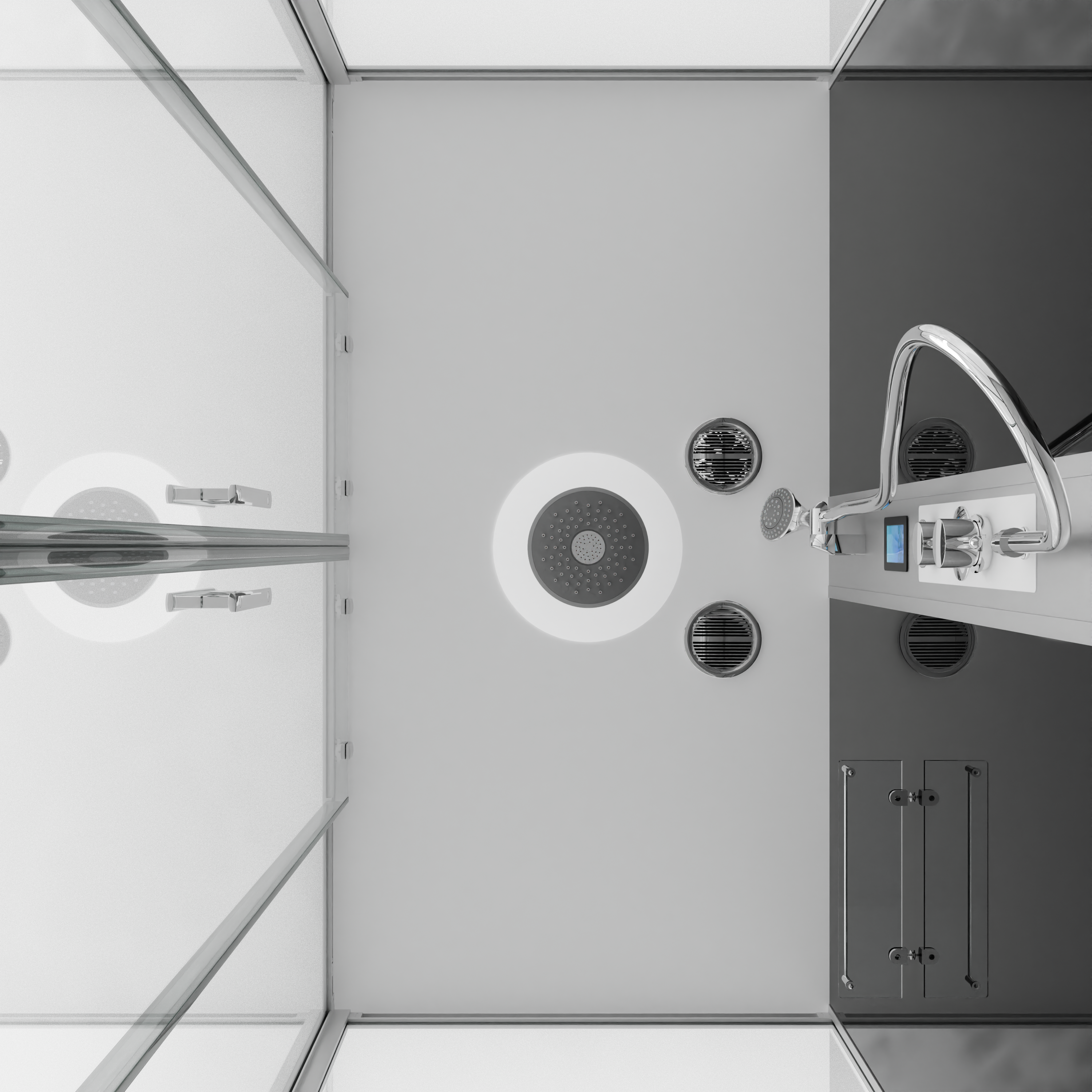 Complete shower enclosure New York - with quick assembly 90 x 160 x 215 cm