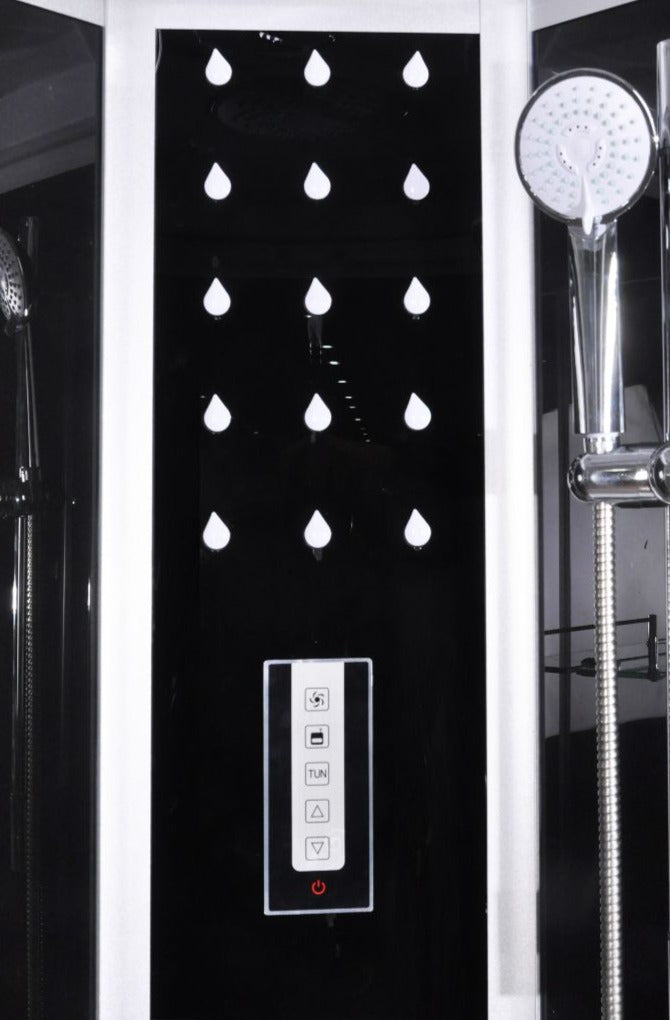 Komplettduschkabine SCALA BLACK mit Schnellmontage 90x90x215 cm