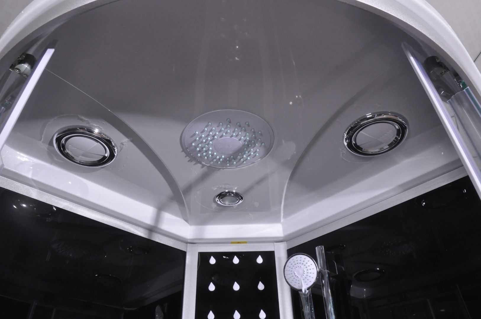 Komplettduschkabine SCALA BLACK mit Schnellmontage 90x90x215 cm