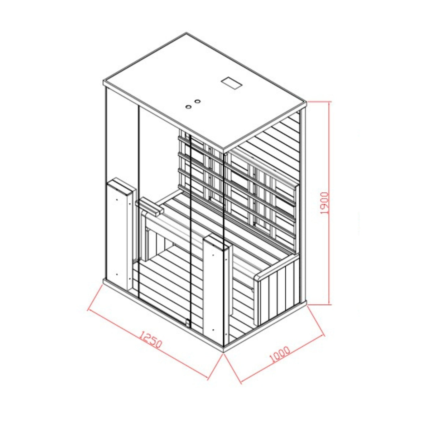 Infrared cabin GRENA for 2 people