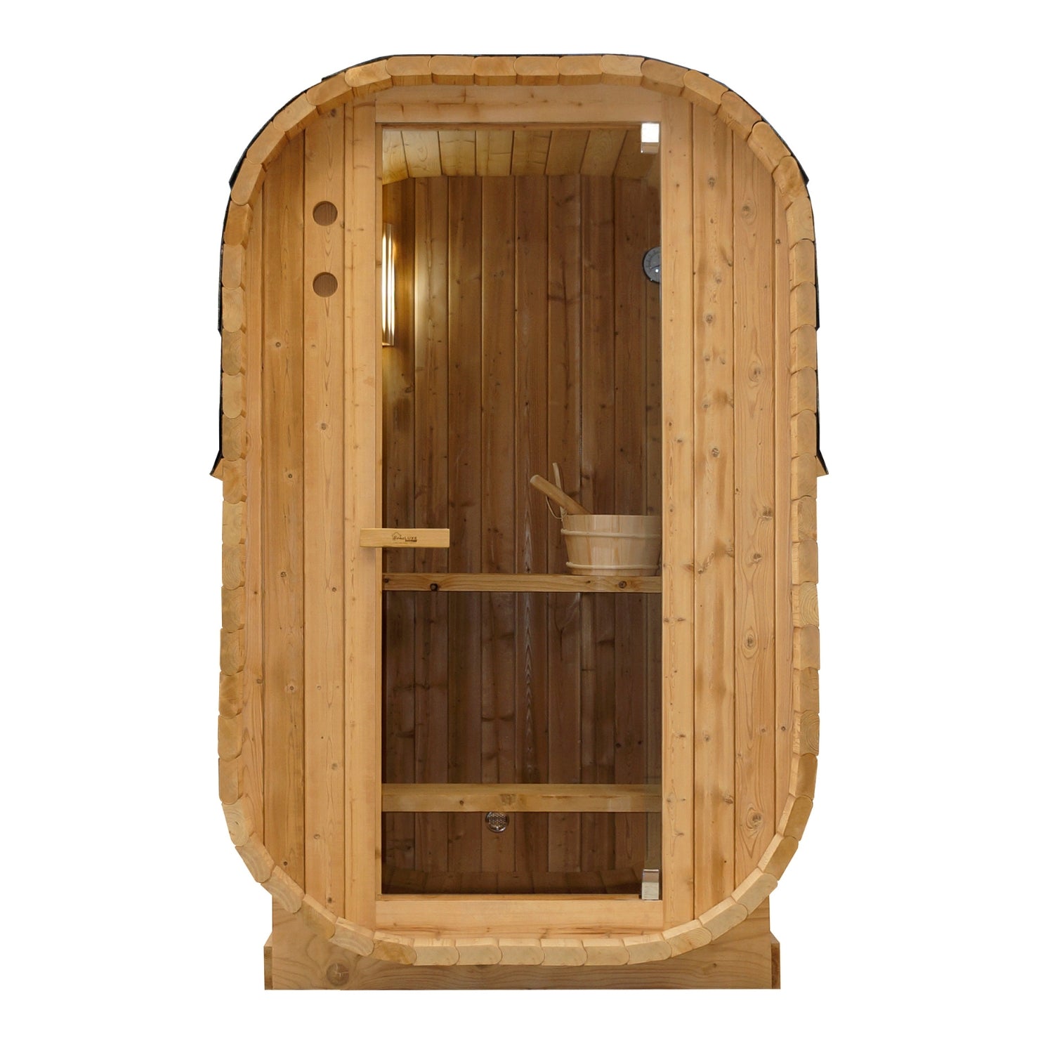 Outdoor Fasssauna LINDHOLM für 1-2 Personen
