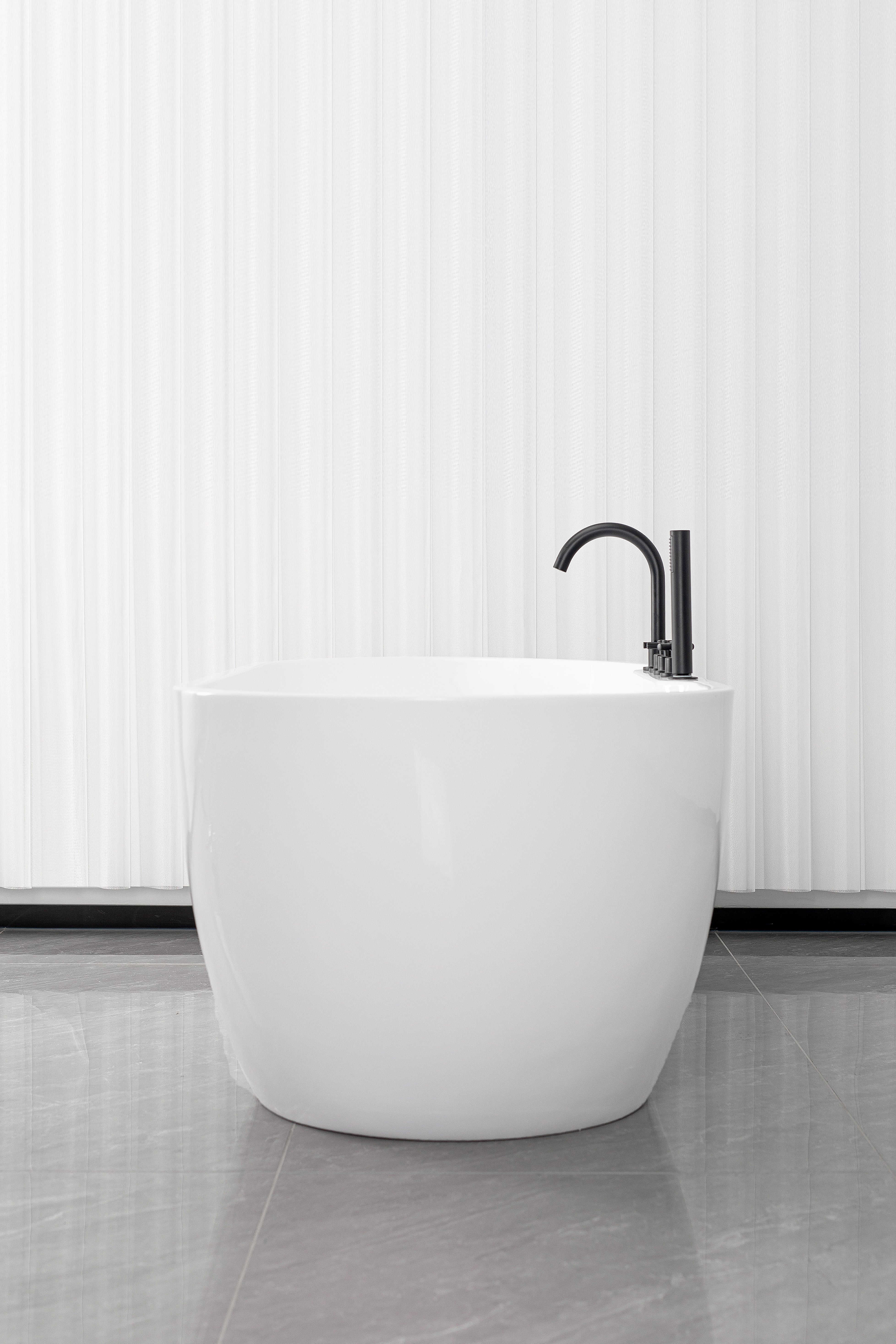 Bañera exenta ARUBA negro mate 170x75x58 cm