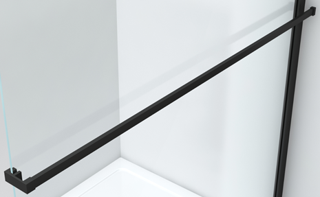 Toallero negro para mampara de ducha WALK IN - 10x20x1200mm