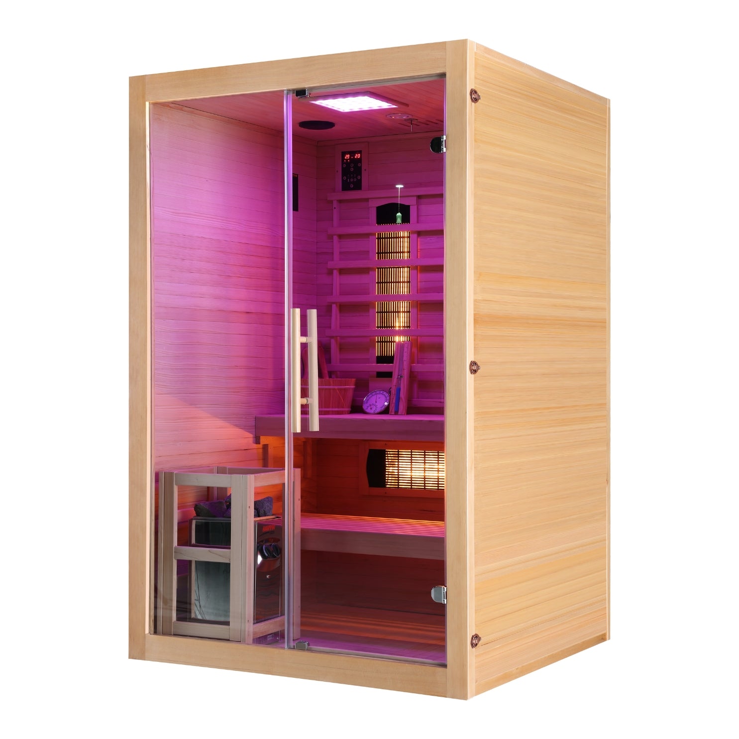 Sauna de infrarrojos y finlandesa TWINCOMBI para 2 personas