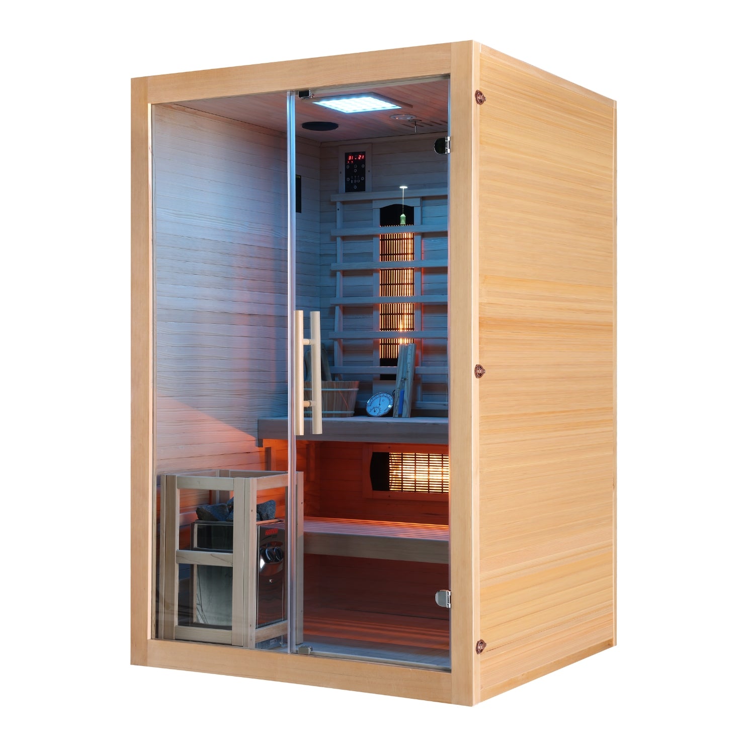 Sauna de infrarrojos y finlandesa TWINCOMBI para 2 personas