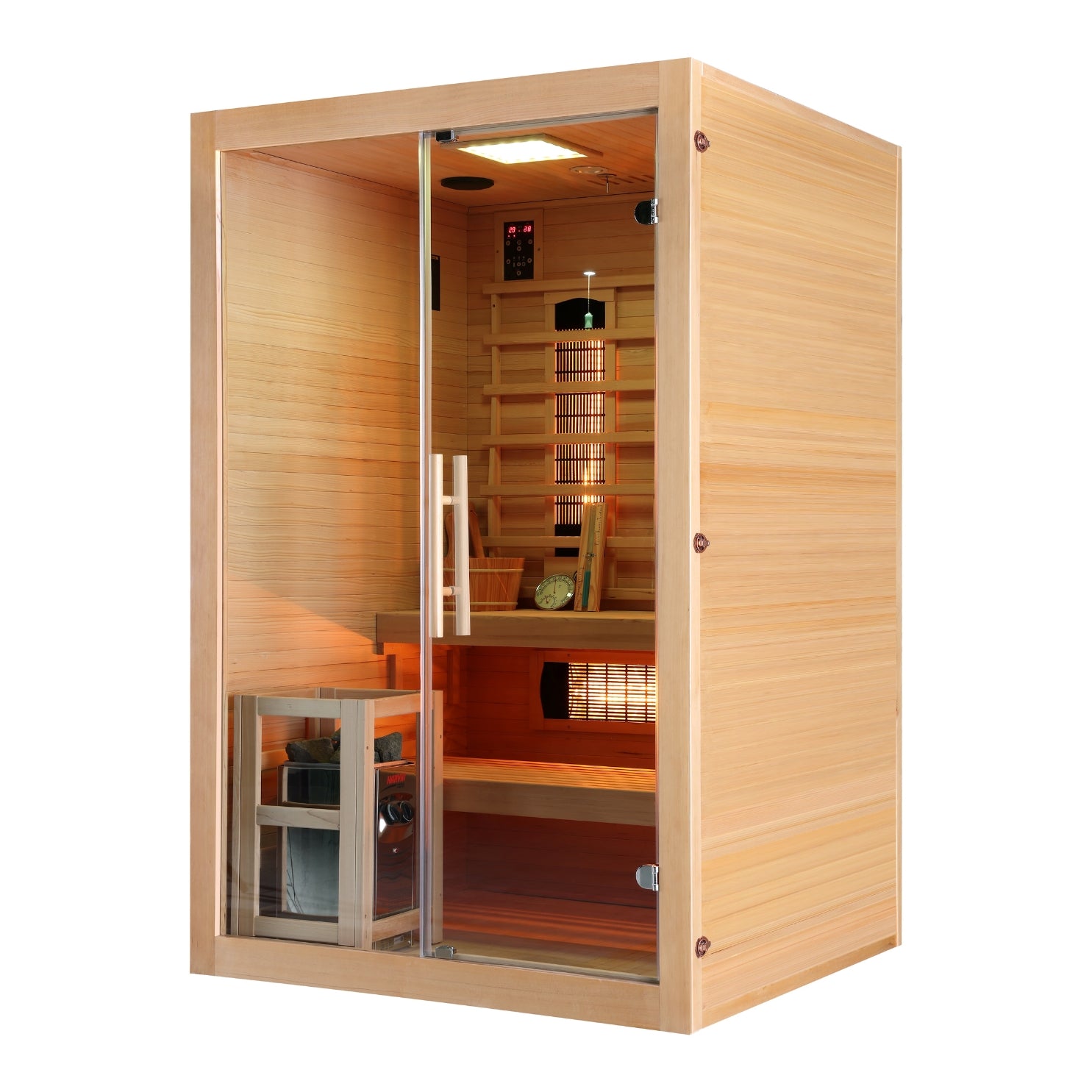 Sauna de infrarrojos y finlandesa TWINCOMBI para 2 personas