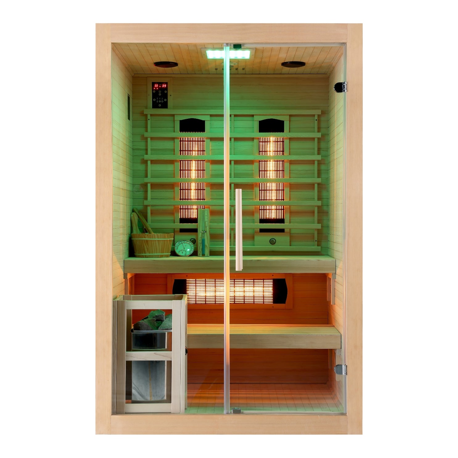 Sauna de infrarrojos y finlandesa TWINCOMBI para 2 personas