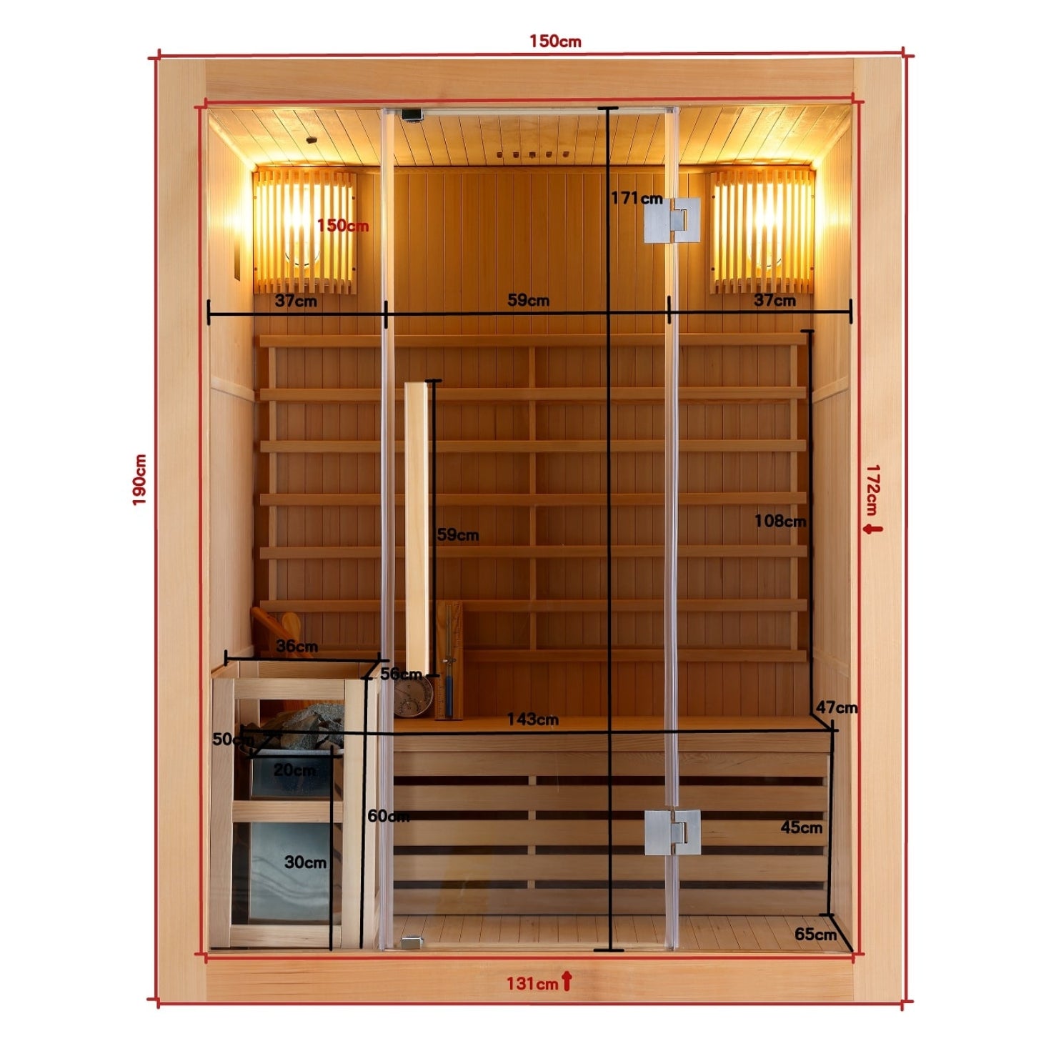 Sauna RIGA für 3 Personen