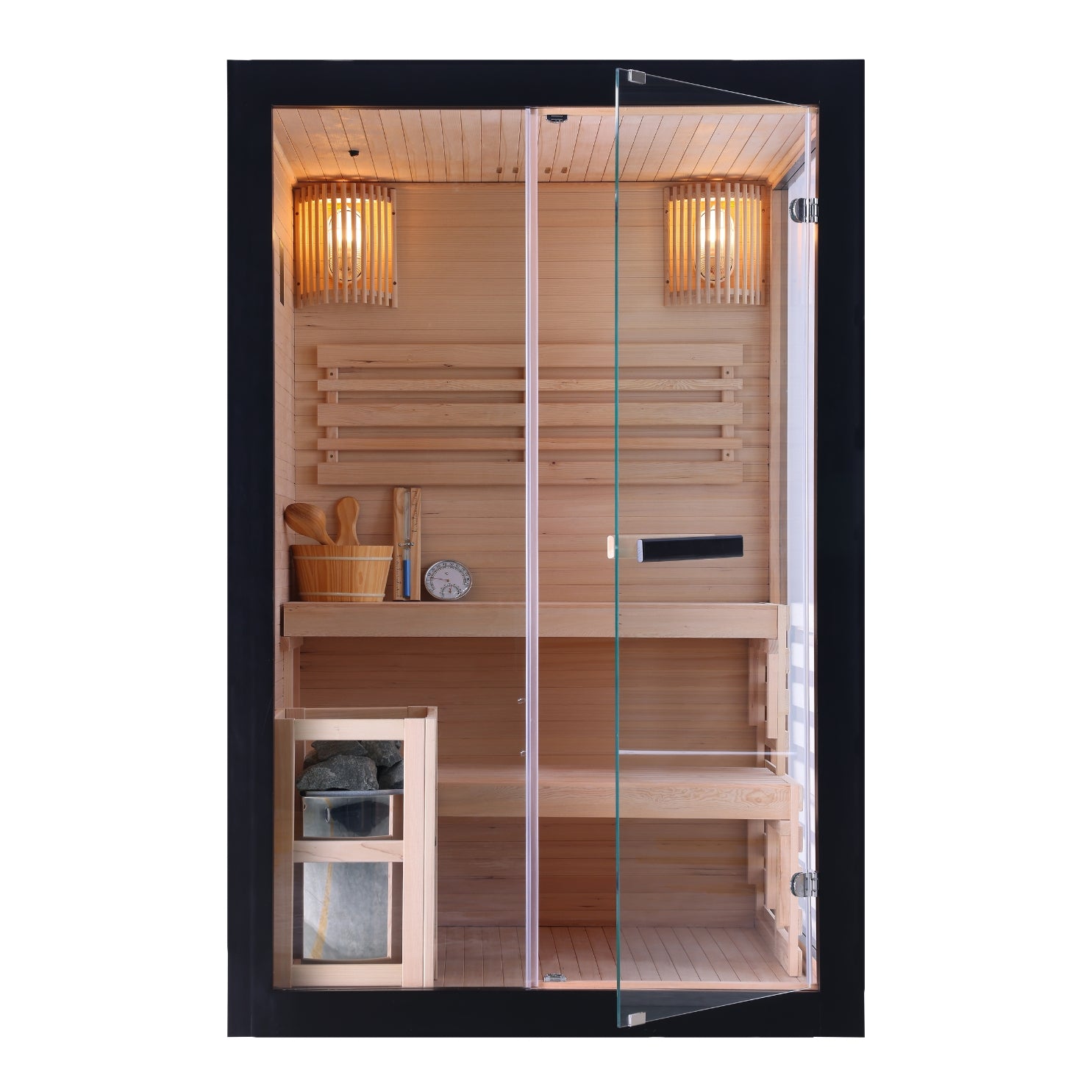 Sauna finlandesa PANORAMA NEGRO | para 2 personas