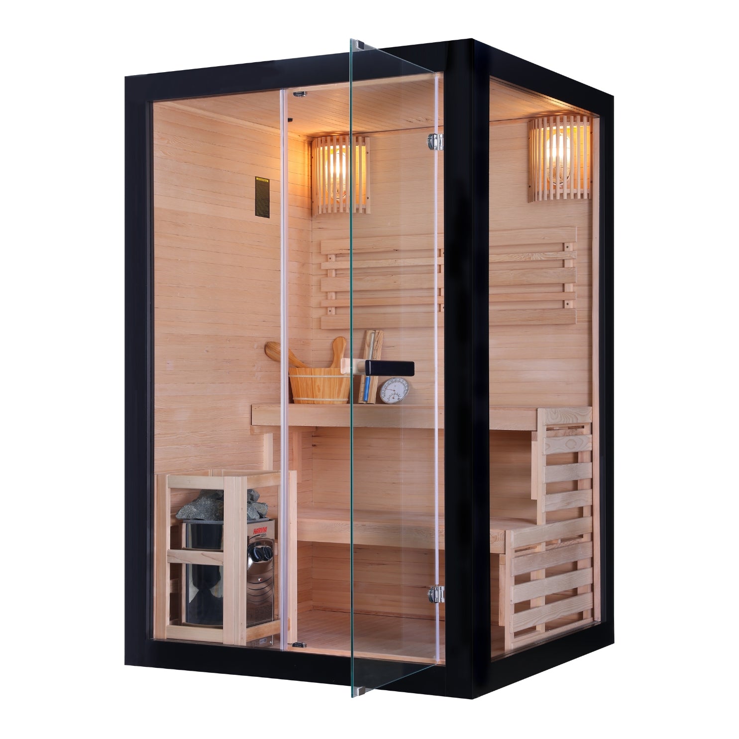 Sauna finlandesa PANORAMA NEGRO | para 2 personas