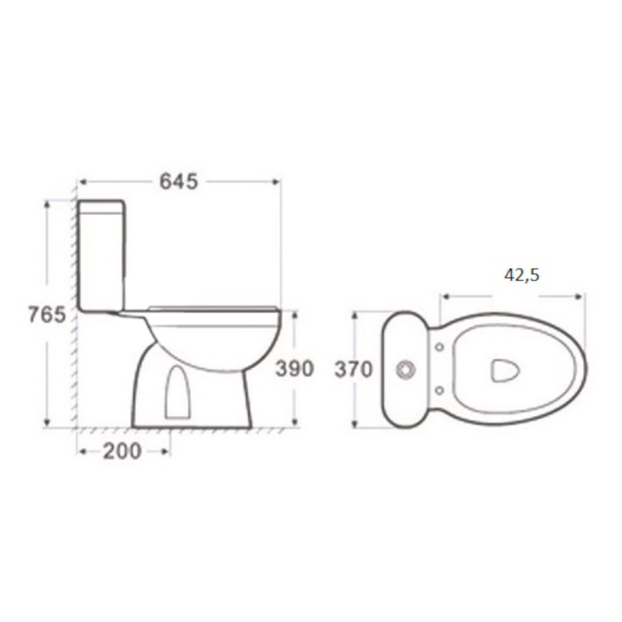 WC Monoblock  Abgang A/W