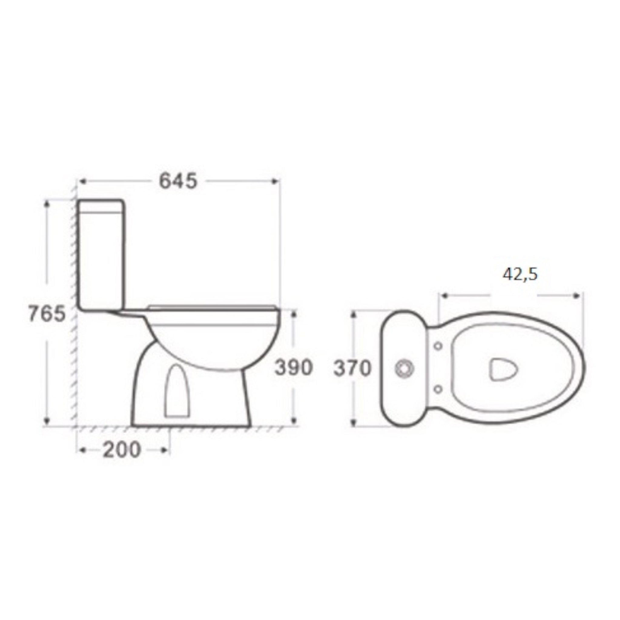 WC Monoblock  Abgang I/S