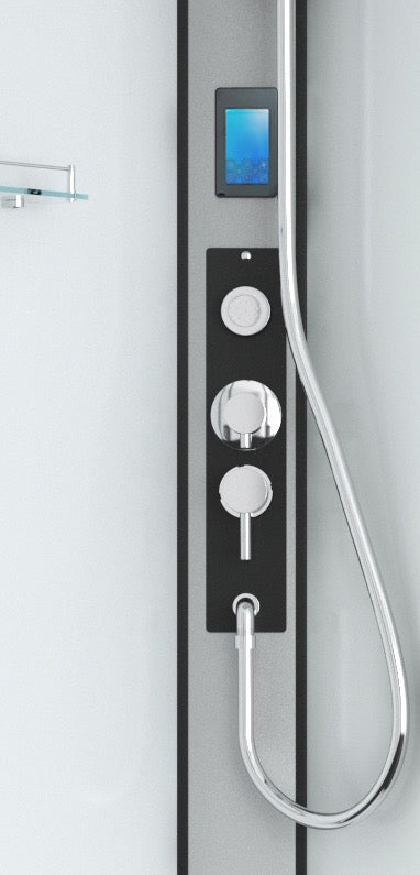 Cabina de ducha completa MIAMI BLACK - con montaje rápido 90 x 90 x 215 cm