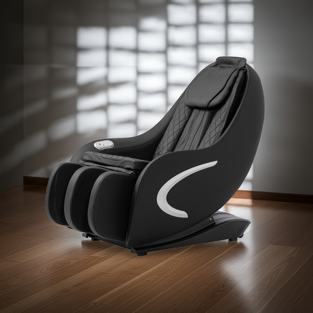 Sillón de masaje de lujo gris/beige