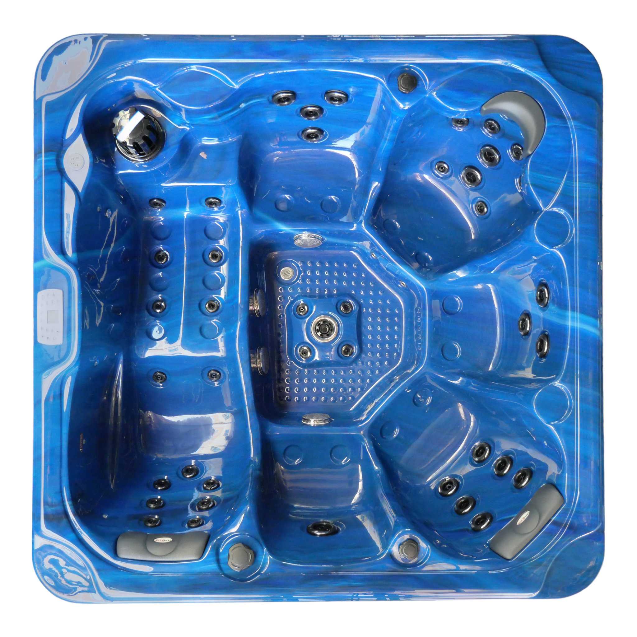 Outdoor whirlpool Oasis Maxi Blue incl. steps and cover - 210 x 210 x 95 cm