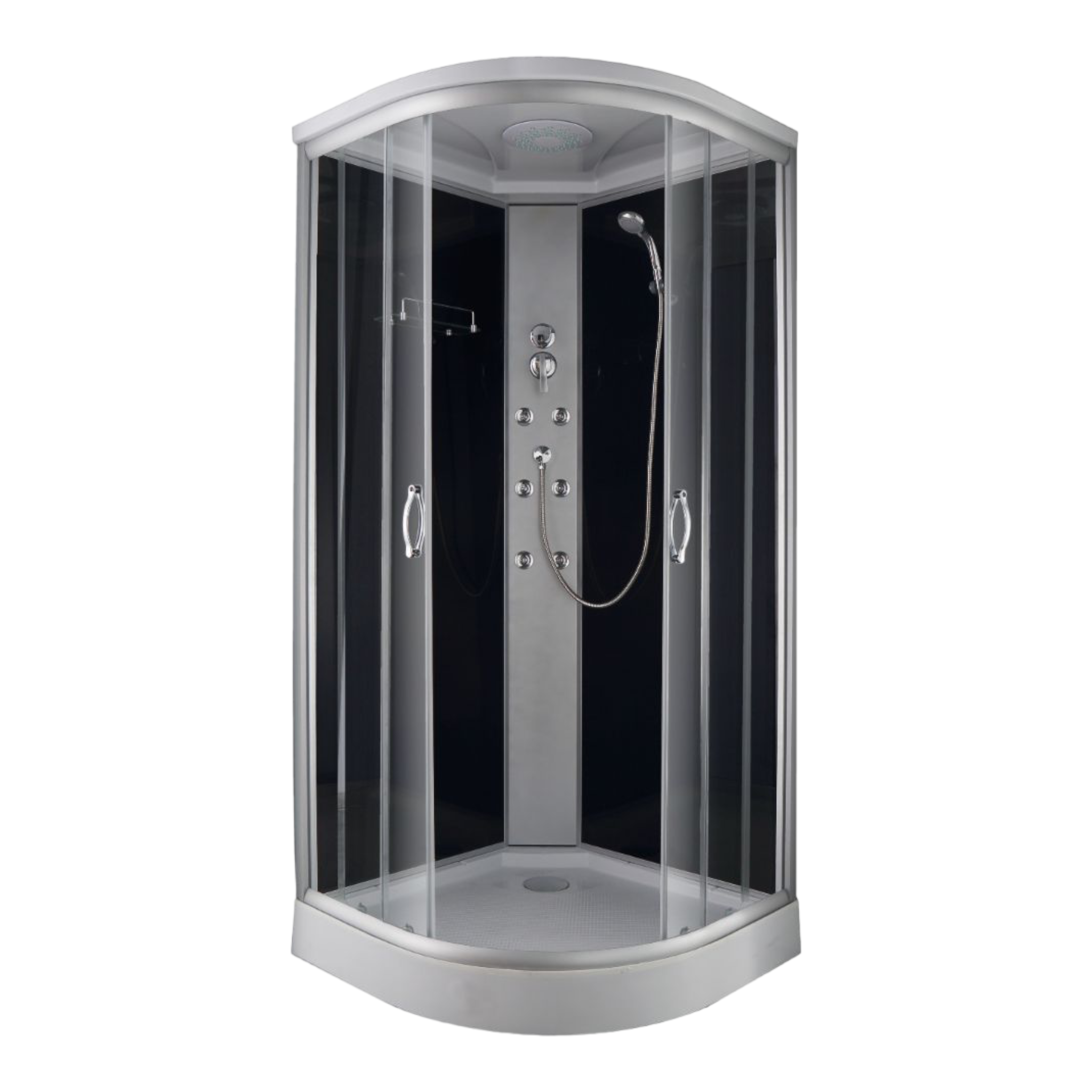 Complete shower cubicle RELAX BLACK 90x90x215 cm