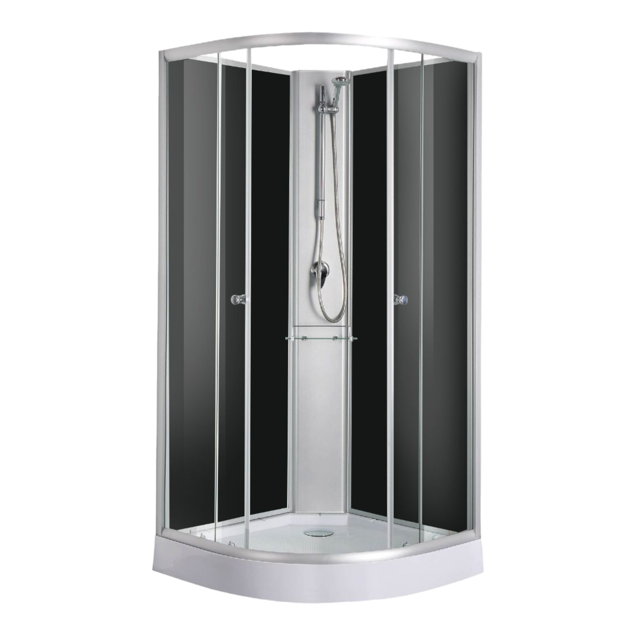 Complete shower cabin RIO BLACK 90 x 90 x 204 cm
