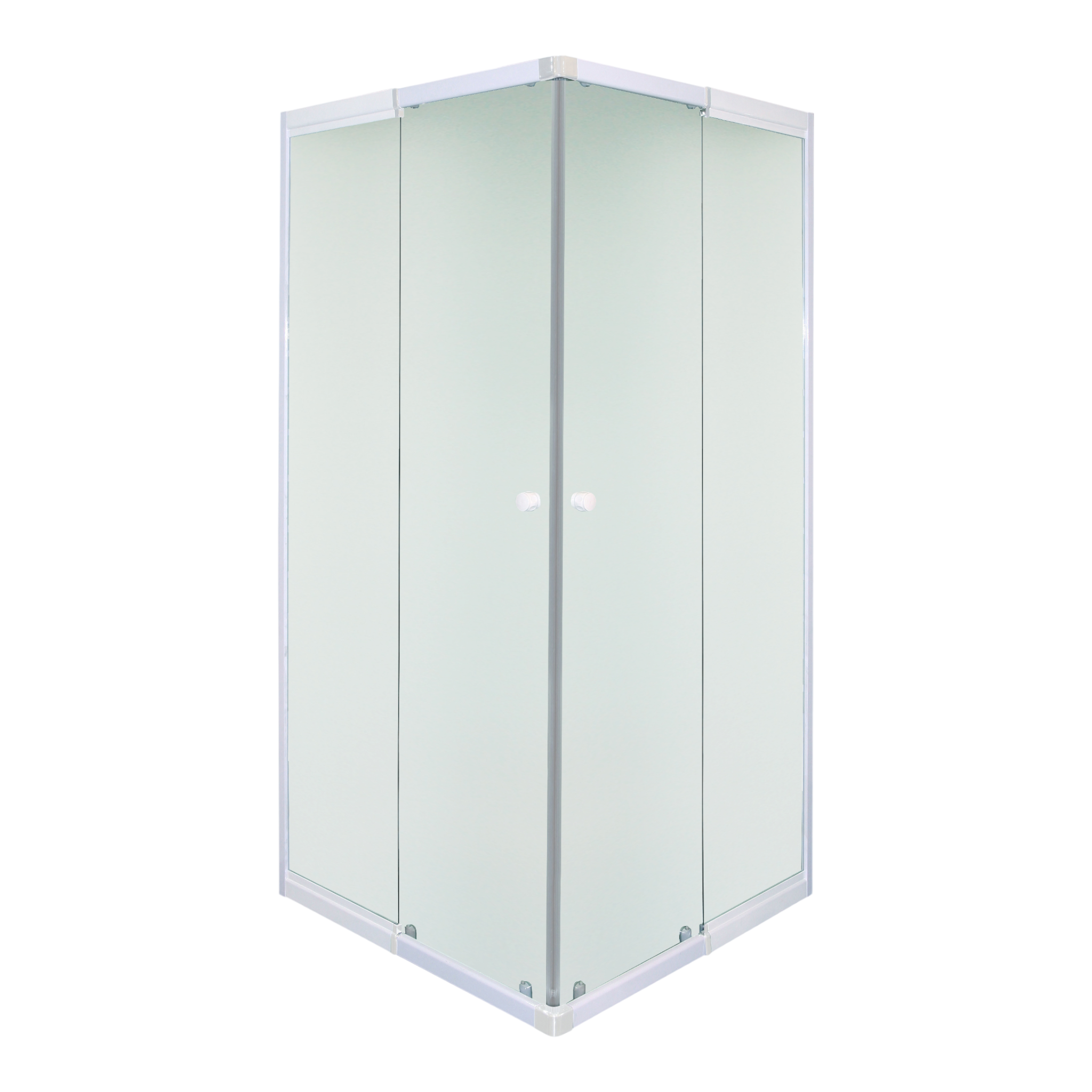 Cabina de ducha de esquina SANODUSCH 78,5-90x78,5-90x190 cm | vidrio esmerilado