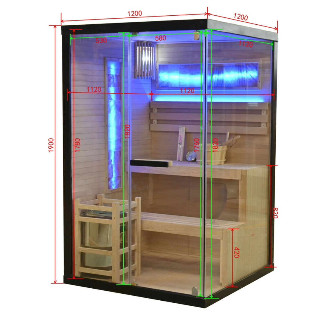 Sauna de piedra salina LUXOR 1 | para 2 personas